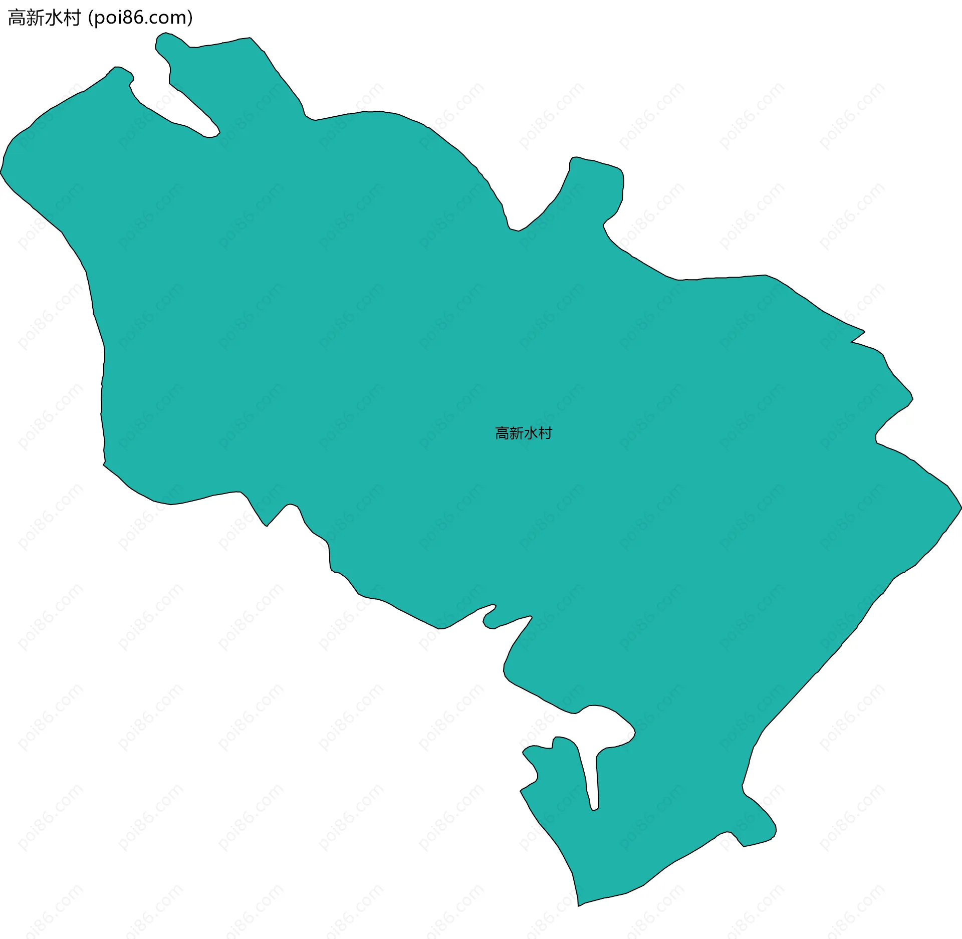 高新水村边界地图