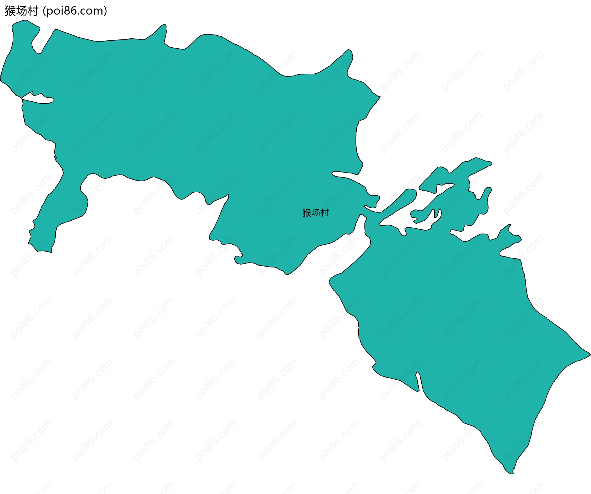 猴场村边界地图