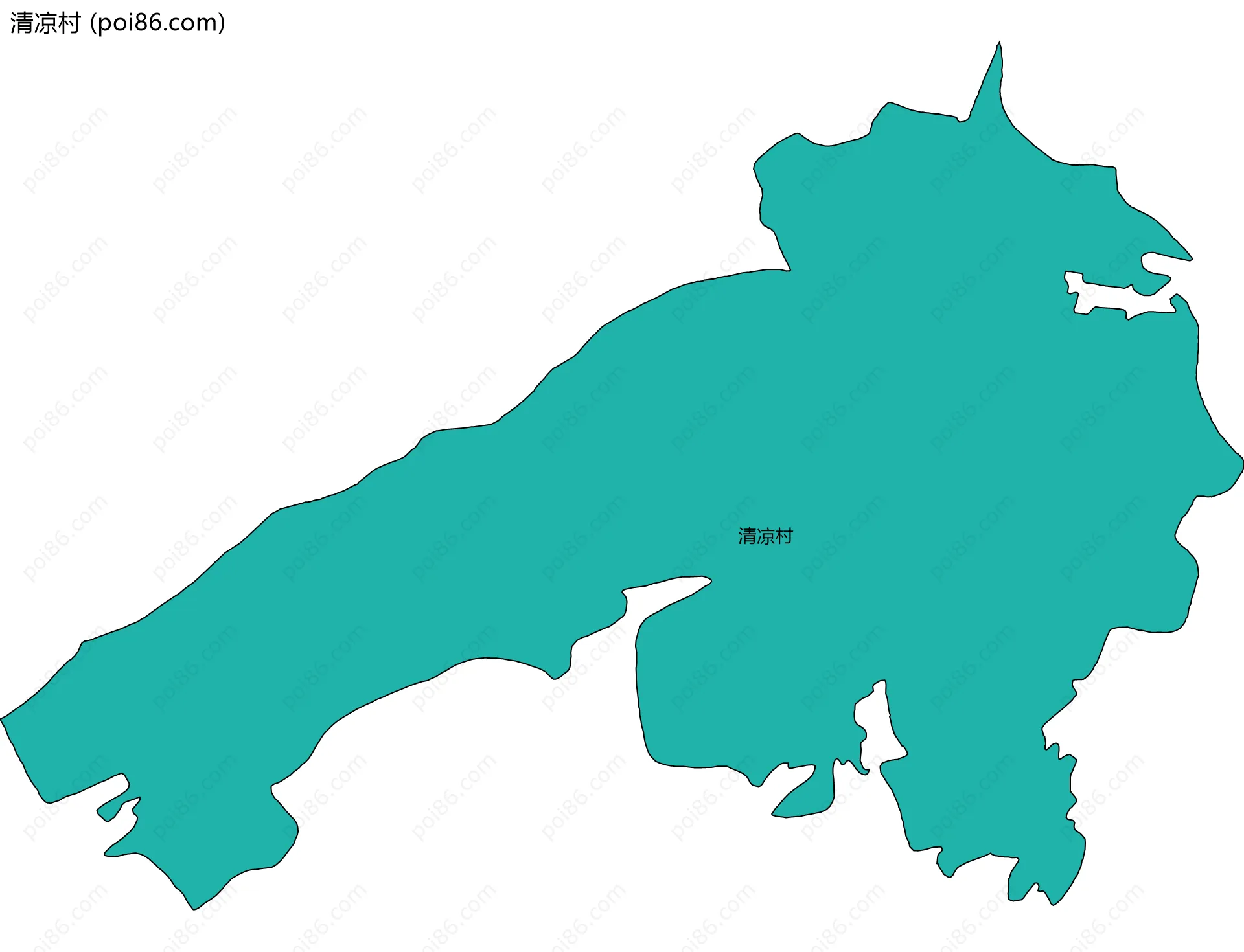 清凉村边界地图