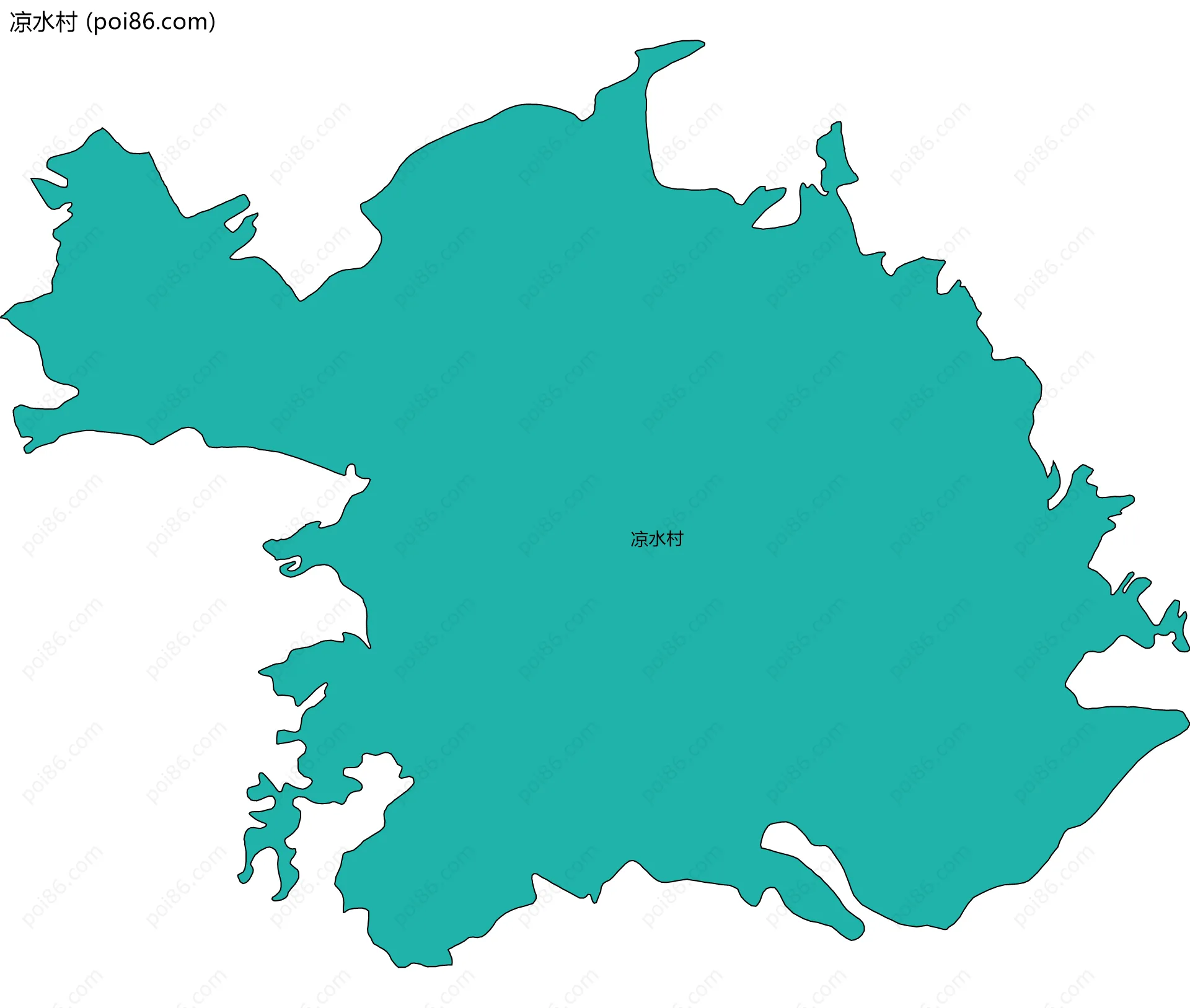 凉水村边界地图