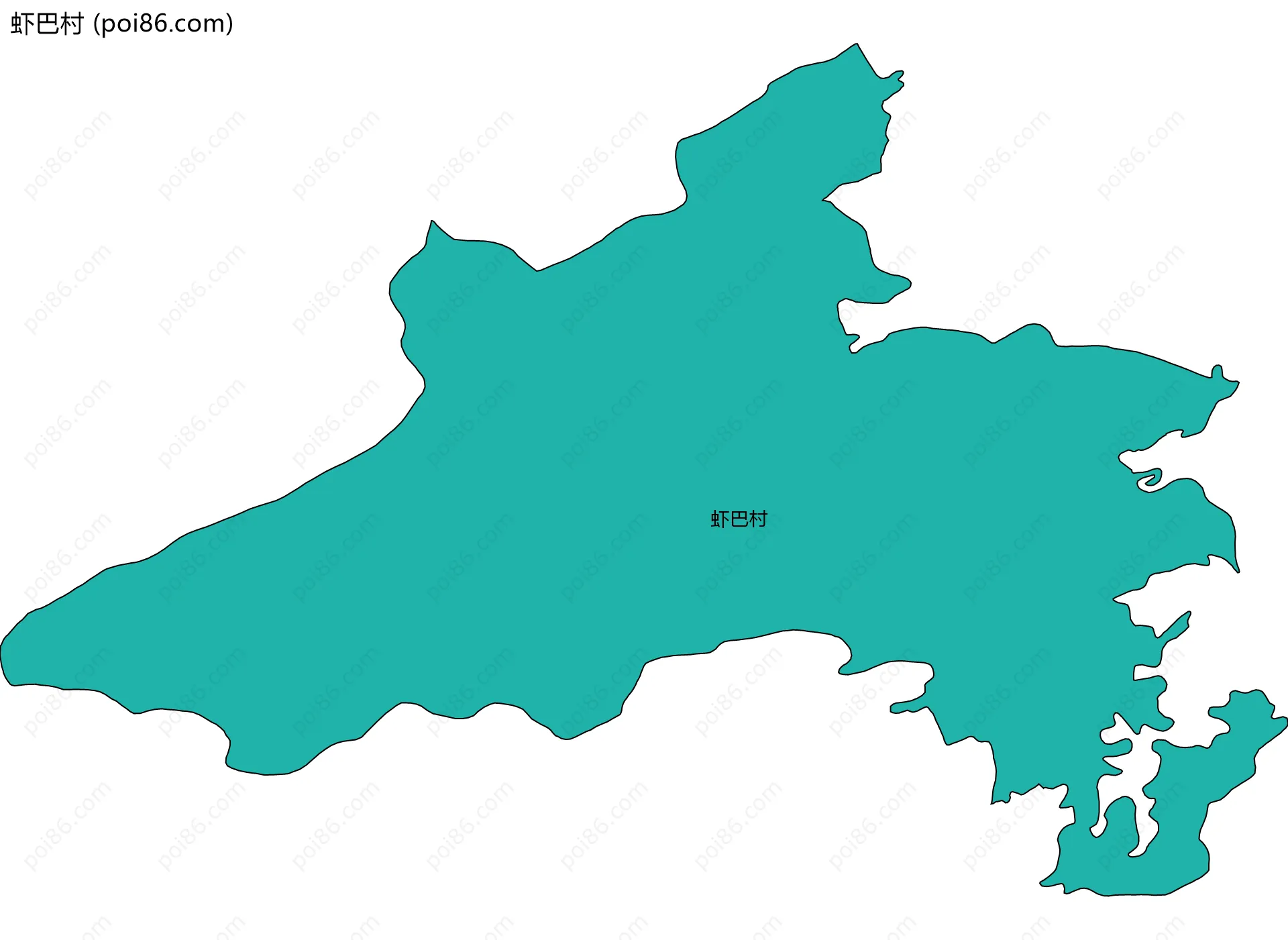 虾巴村边界地图