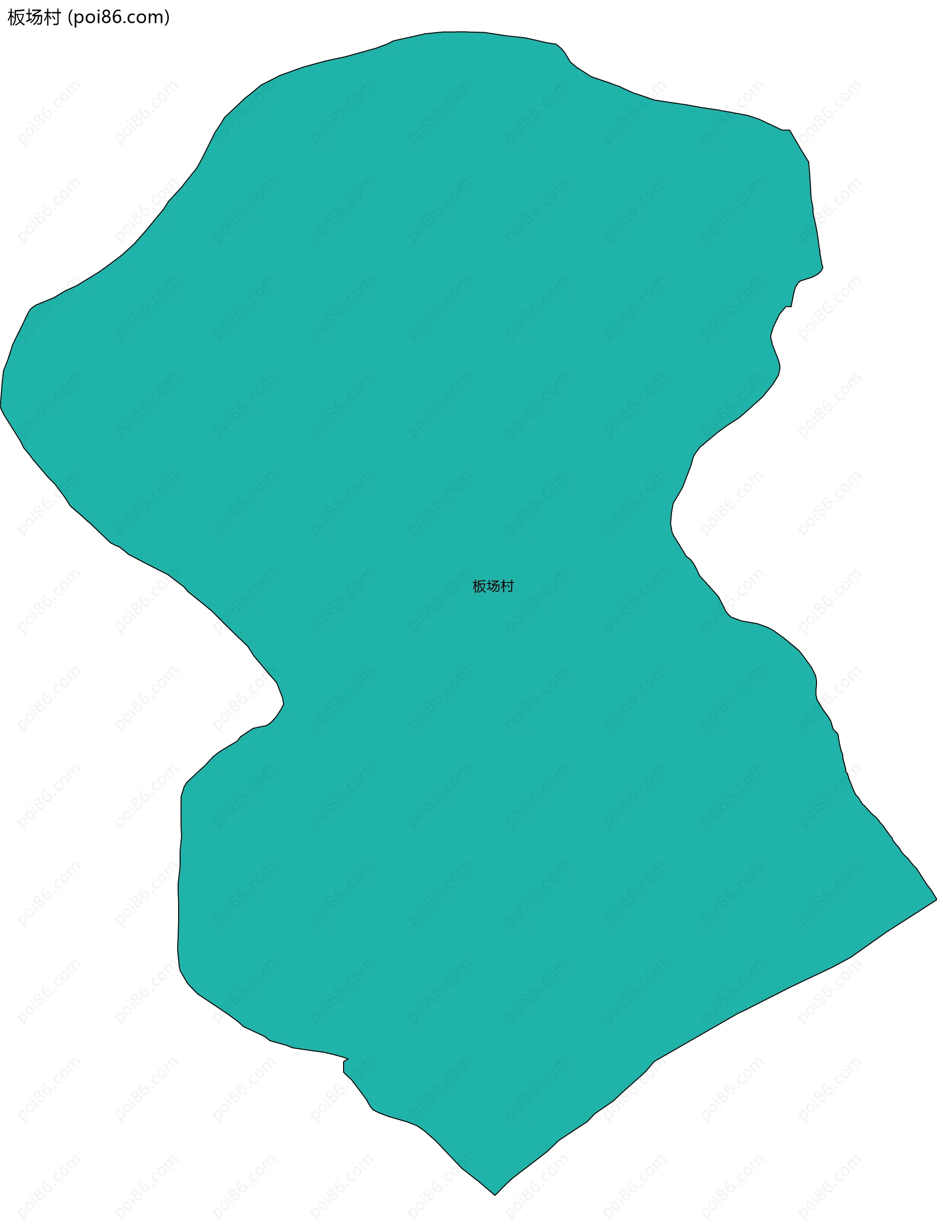 板场村边界地图