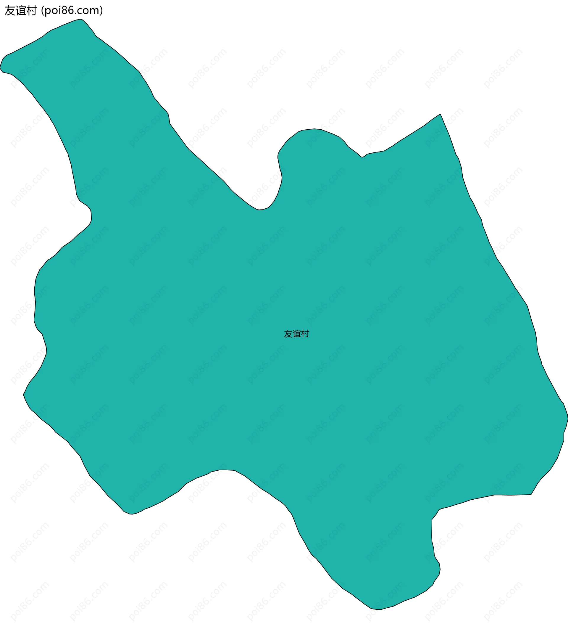 友谊村边界地图