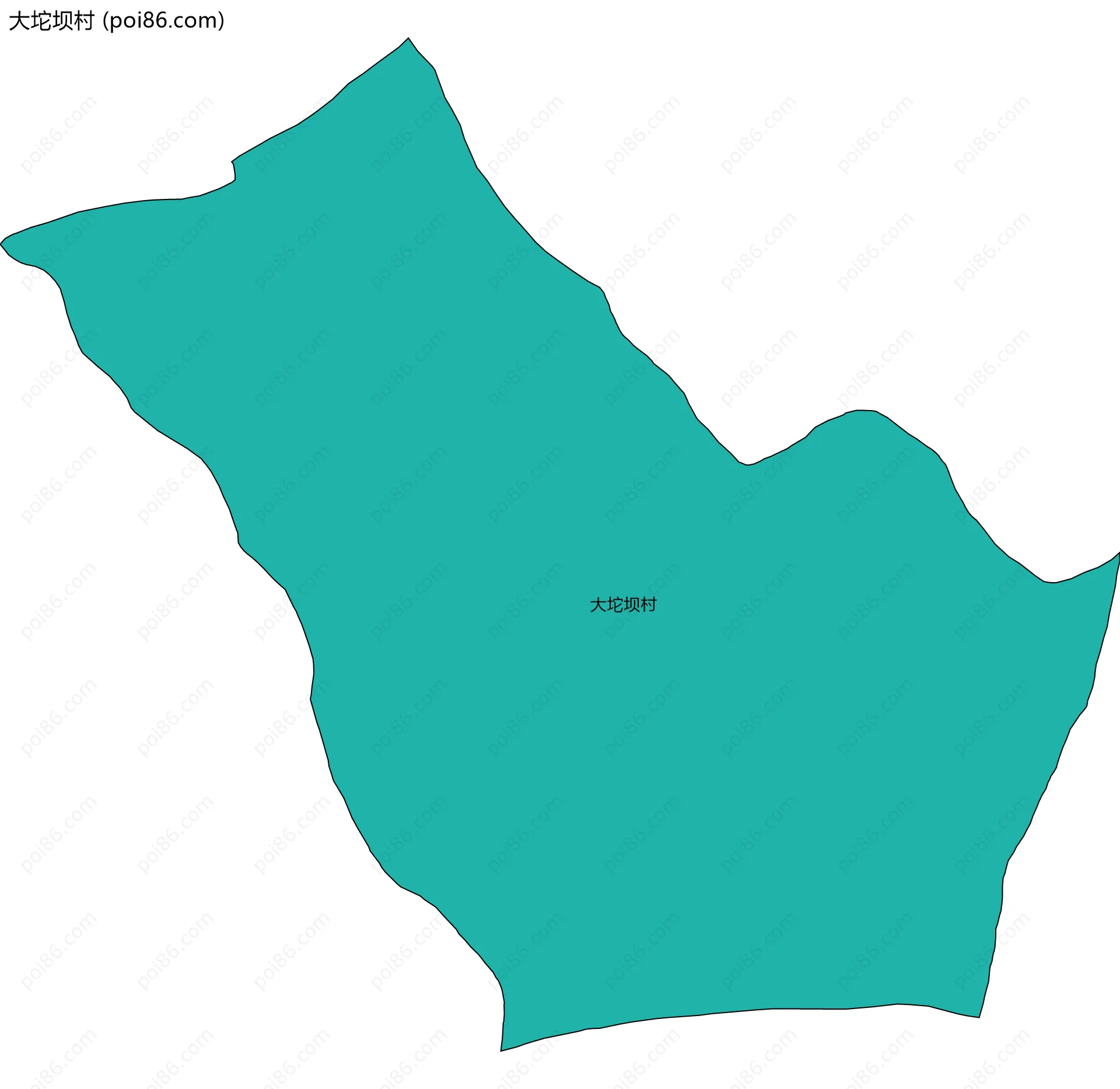 大坨坝村边界地图