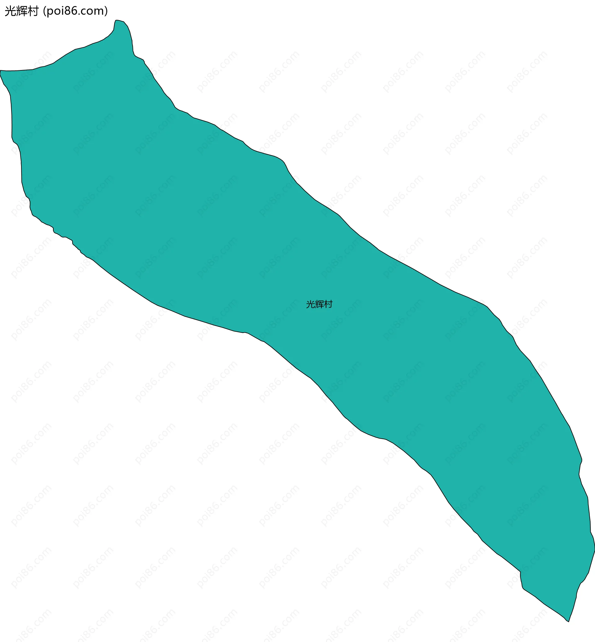 光辉村边界地图