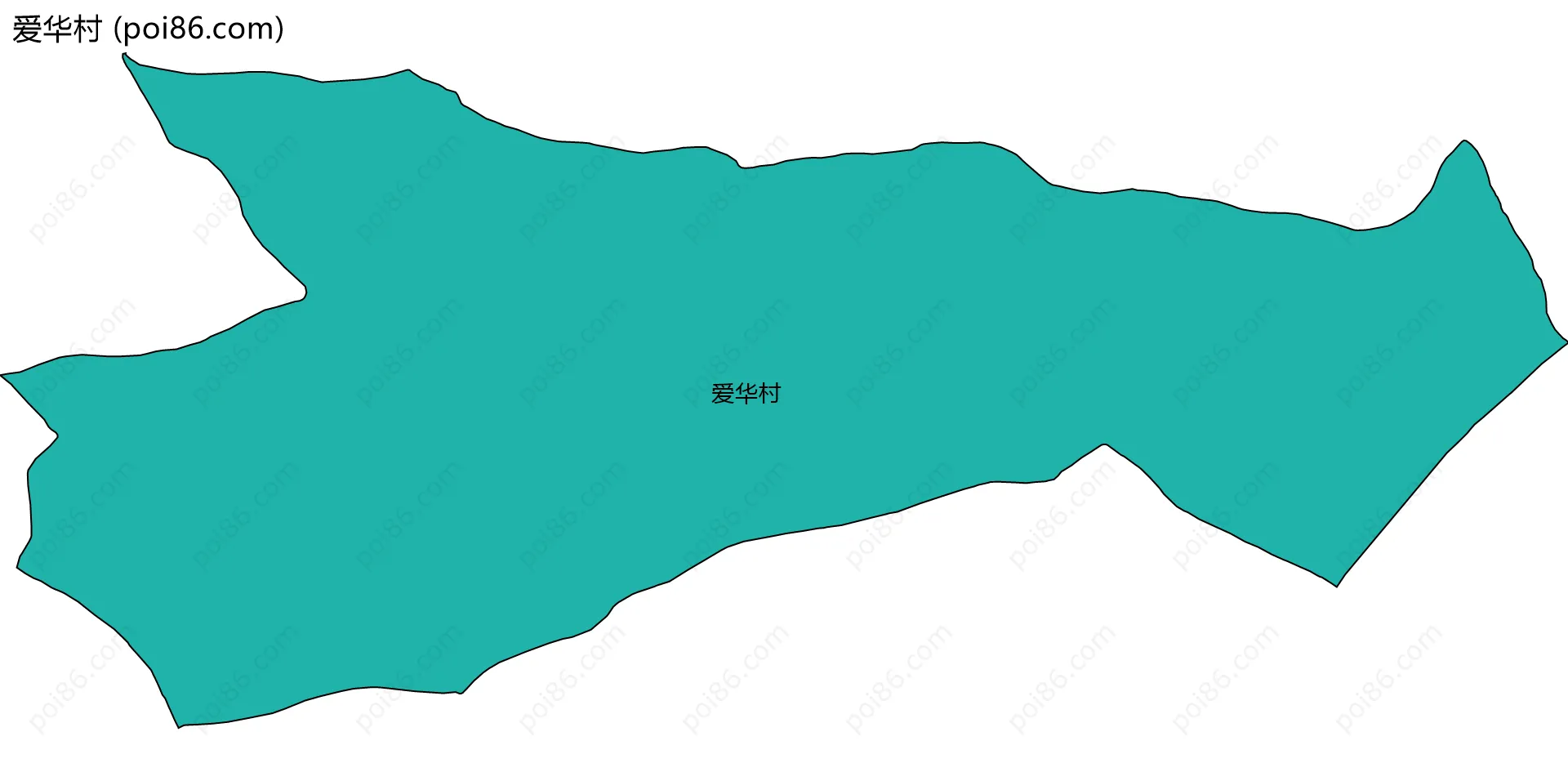 爱华村边界地图