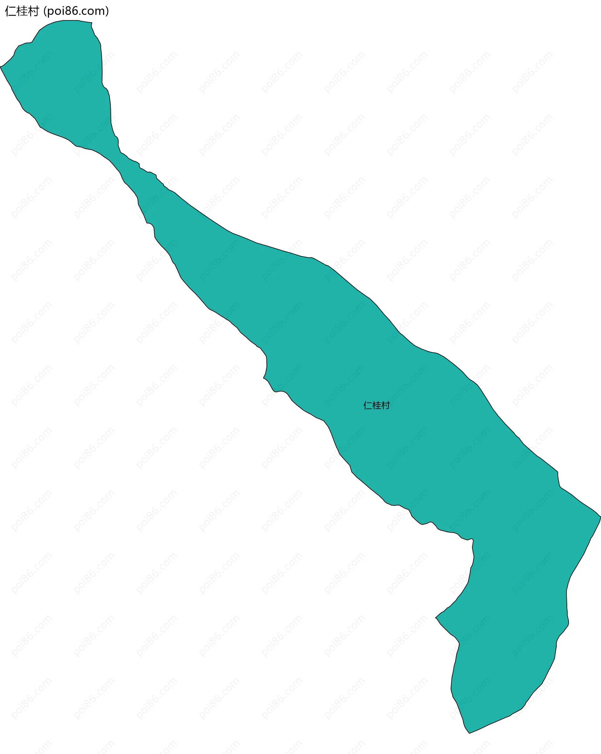 仁桂村边界地图