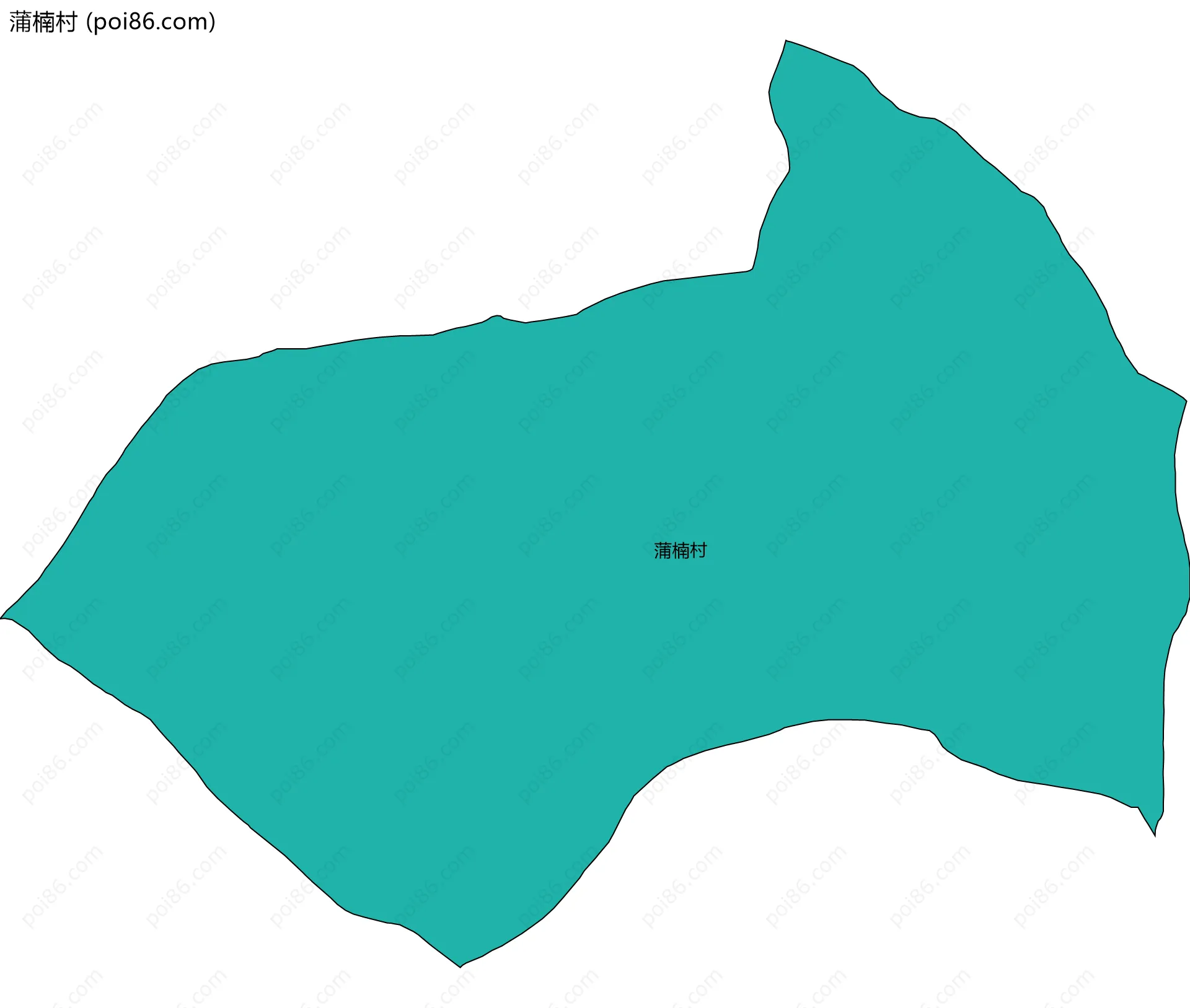 蒲楠村边界地图