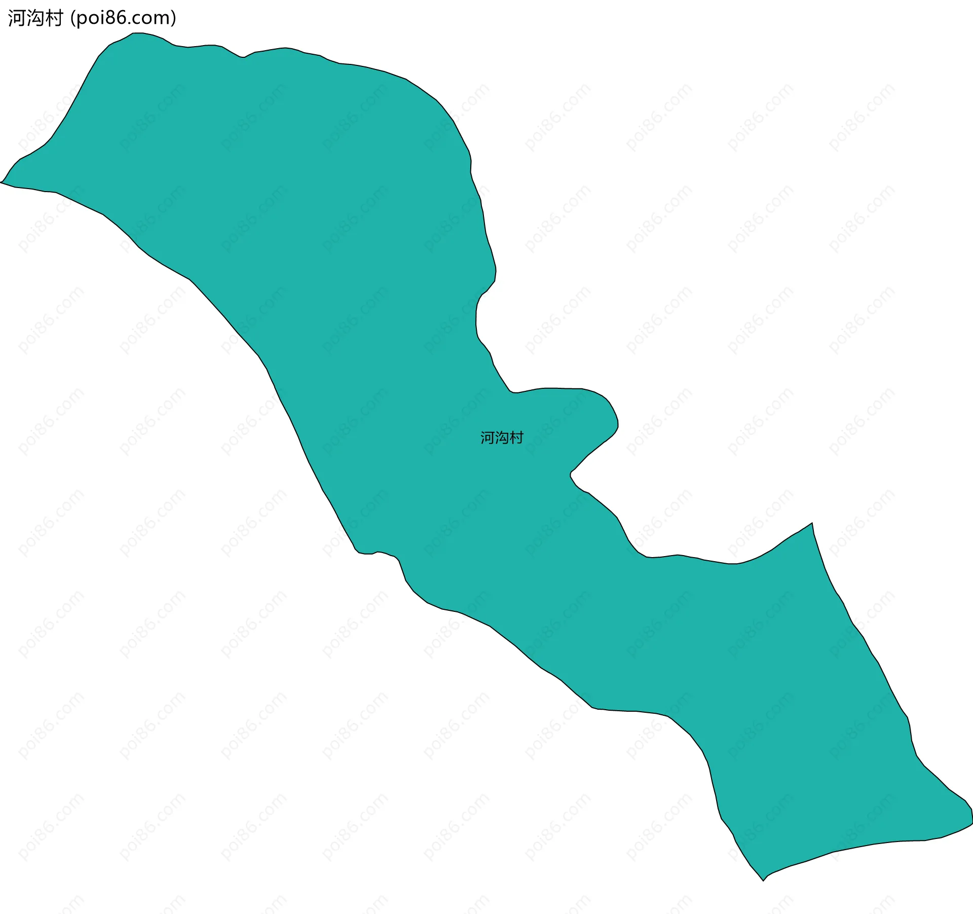 河沟村边界地图