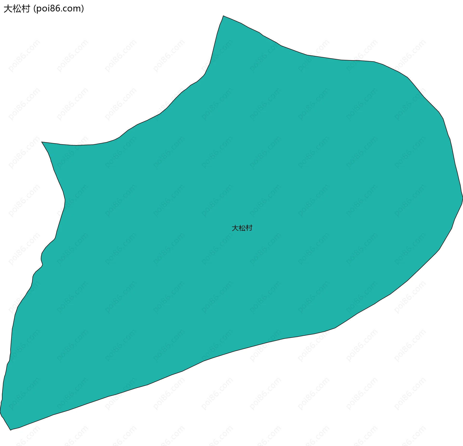 大松村边界地图