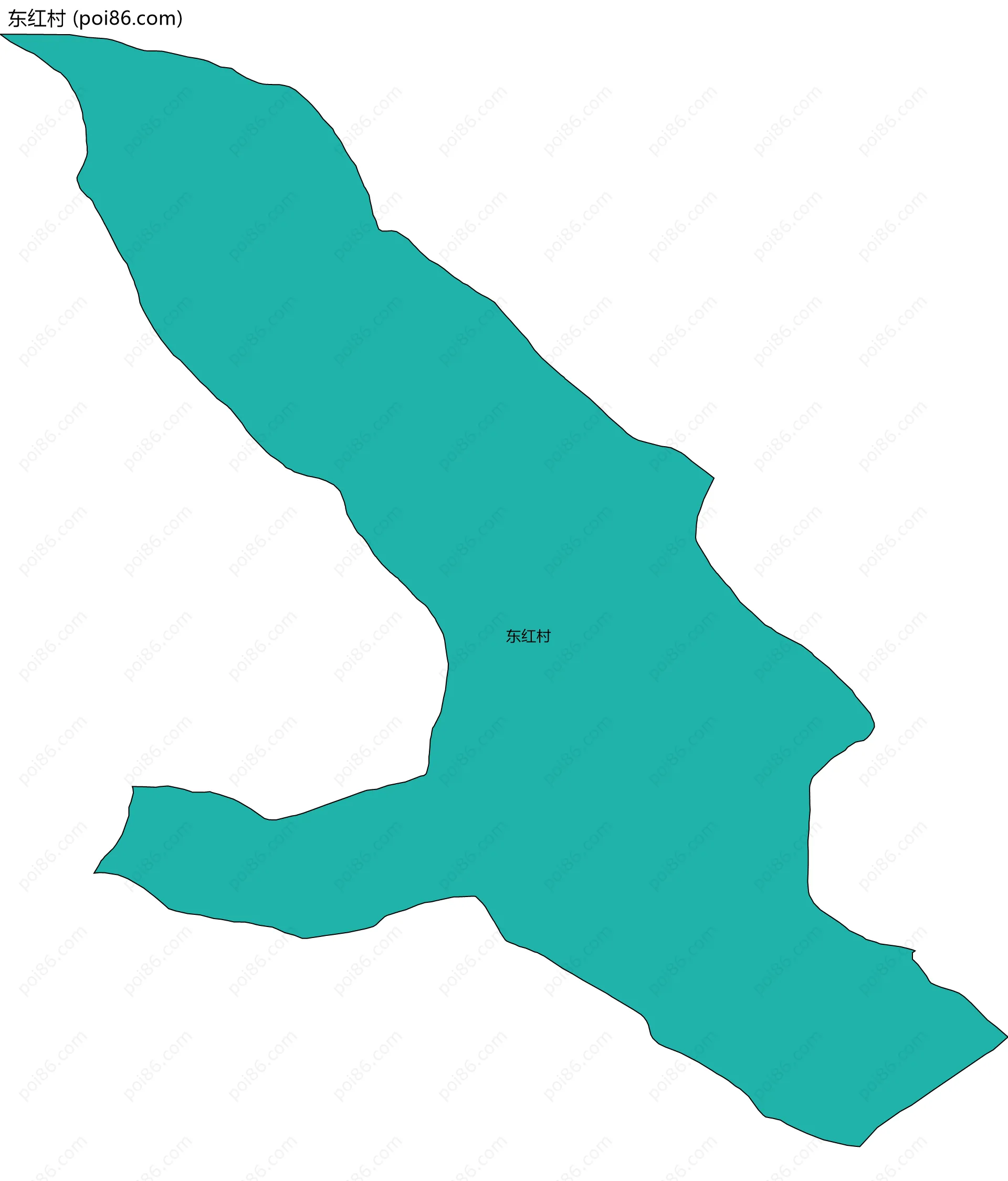 东红村边界地图