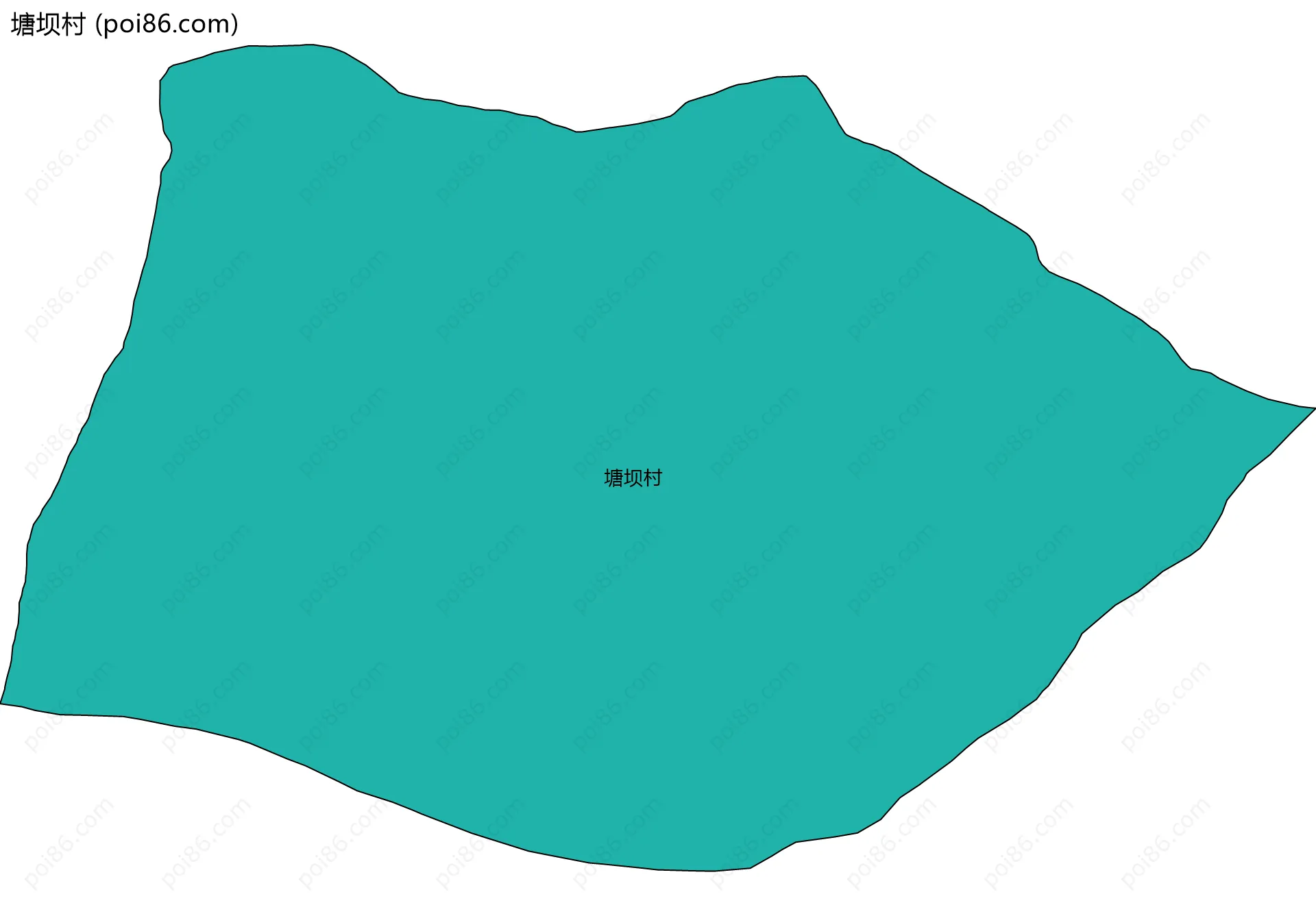 塘坝村边界地图