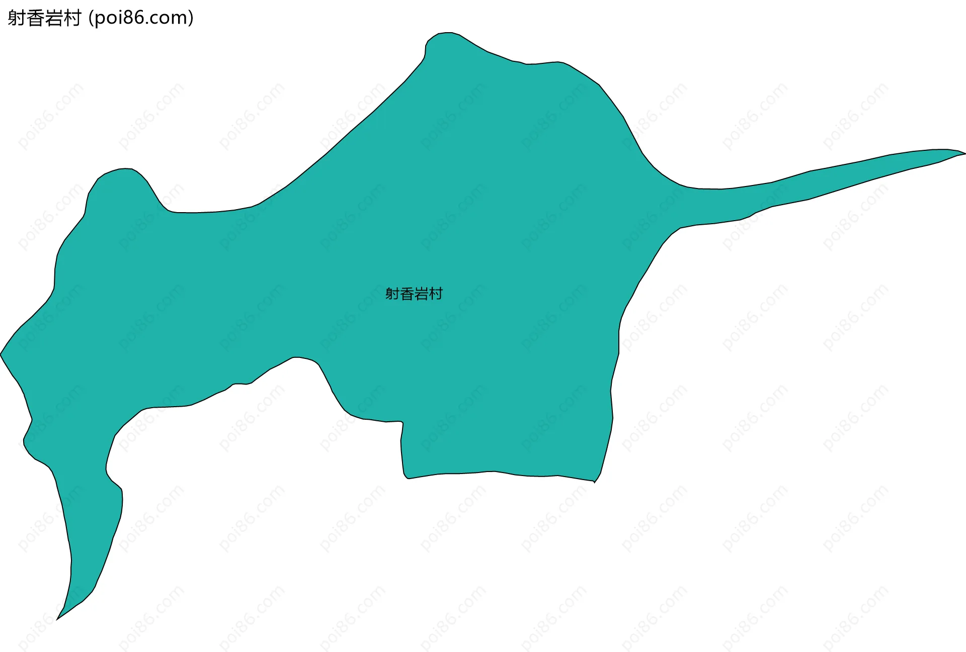 射香岩村边界地图