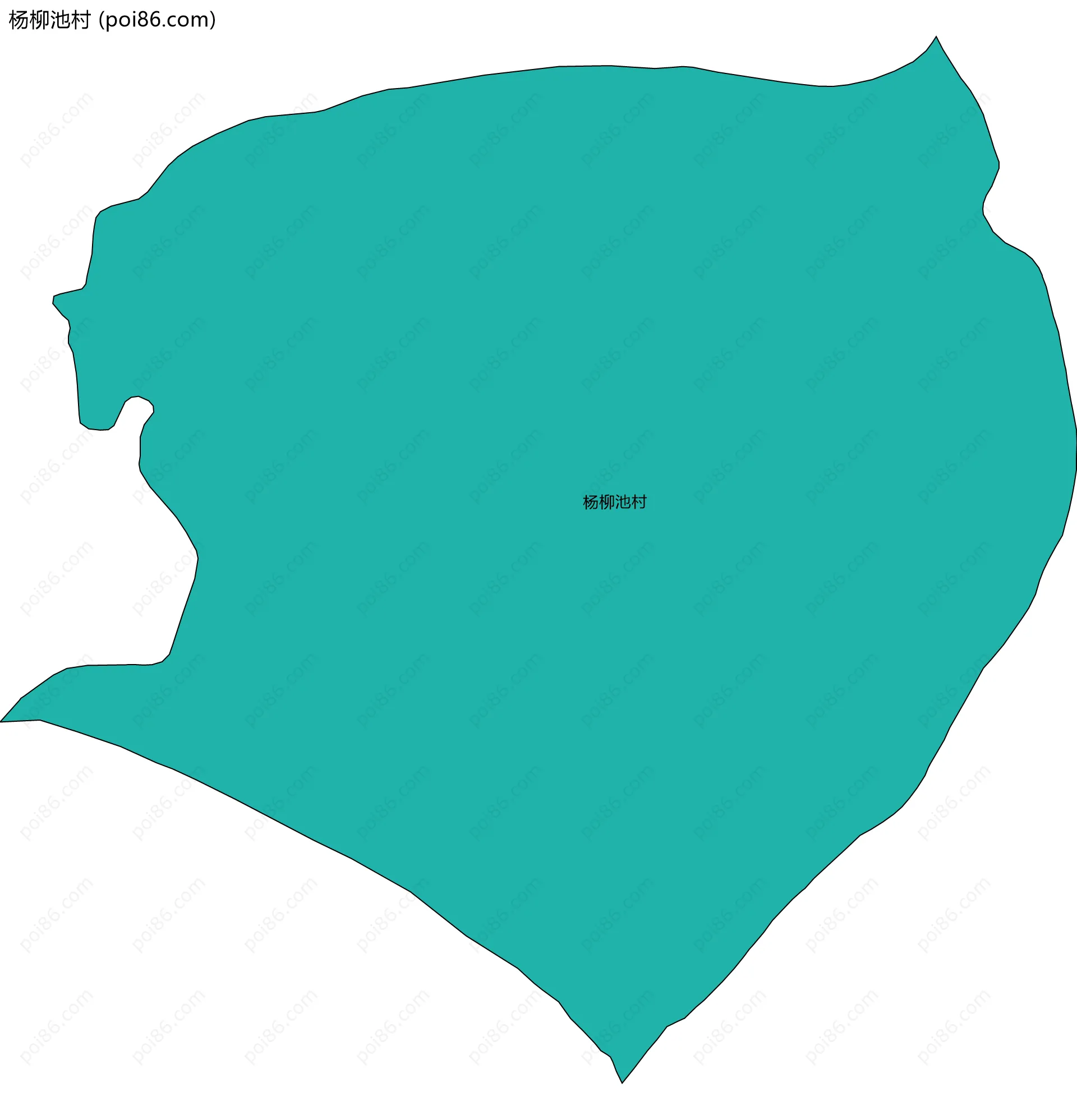 杨柳池村边界地图