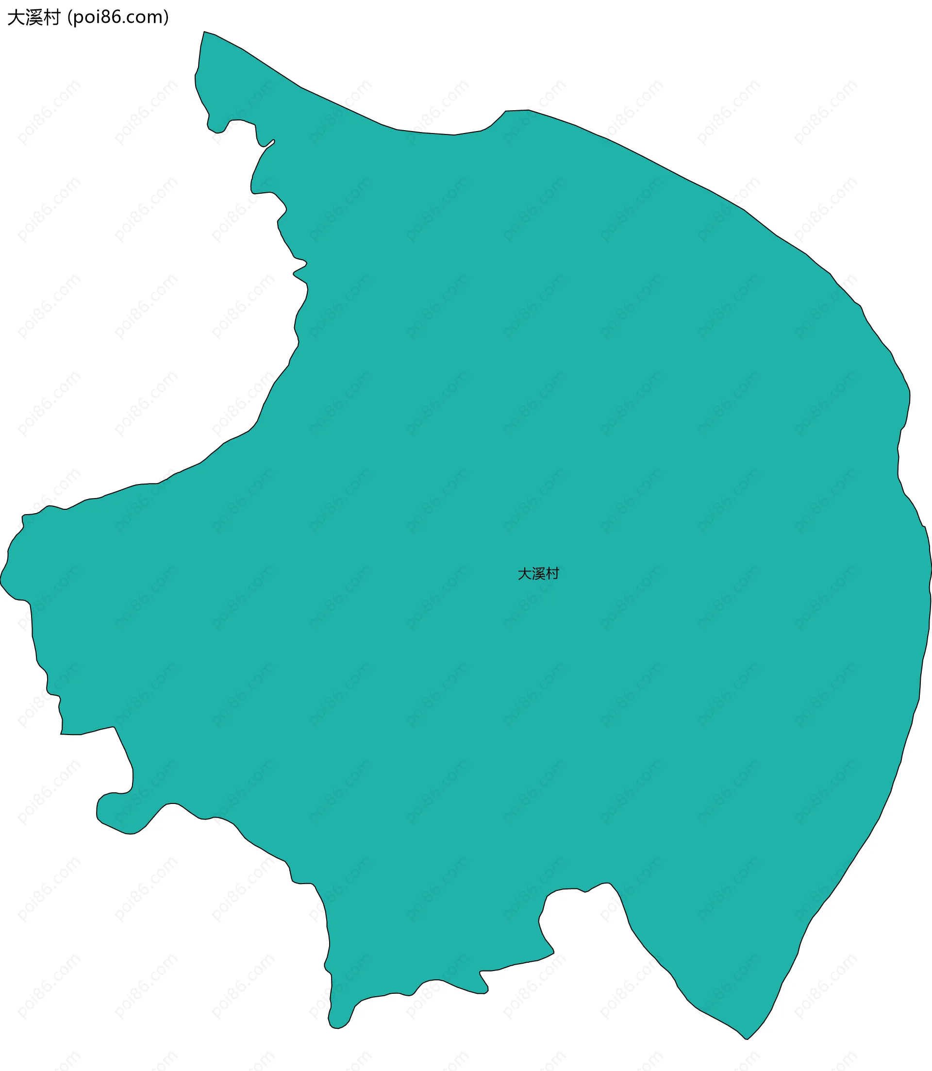 大溪村边界地图