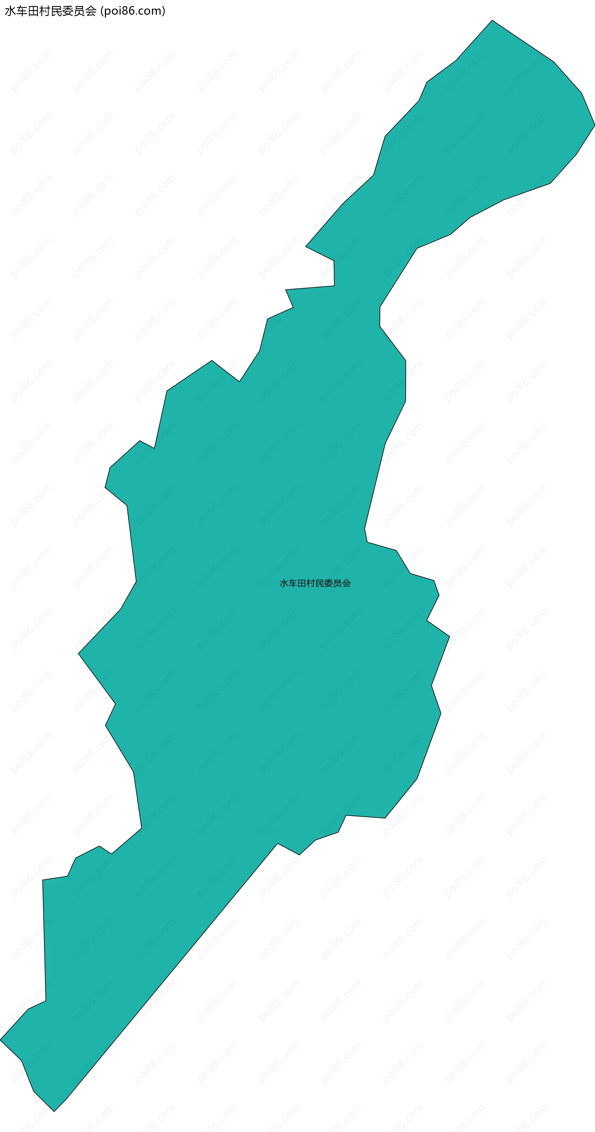 水车田村民委员会边界地图