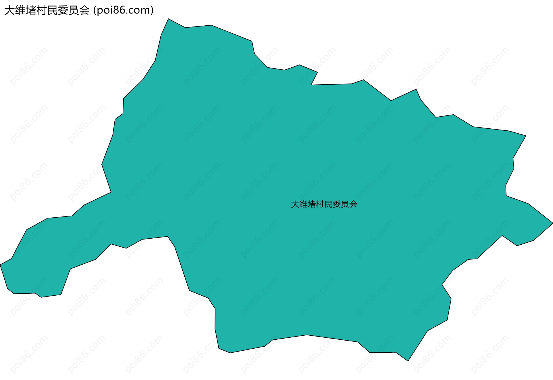 大维堵村民委员会边界地图