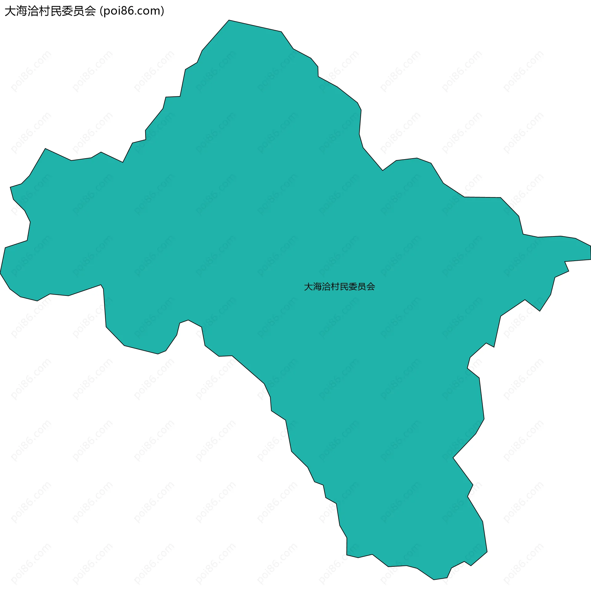 大海洽村民委员会边界地图