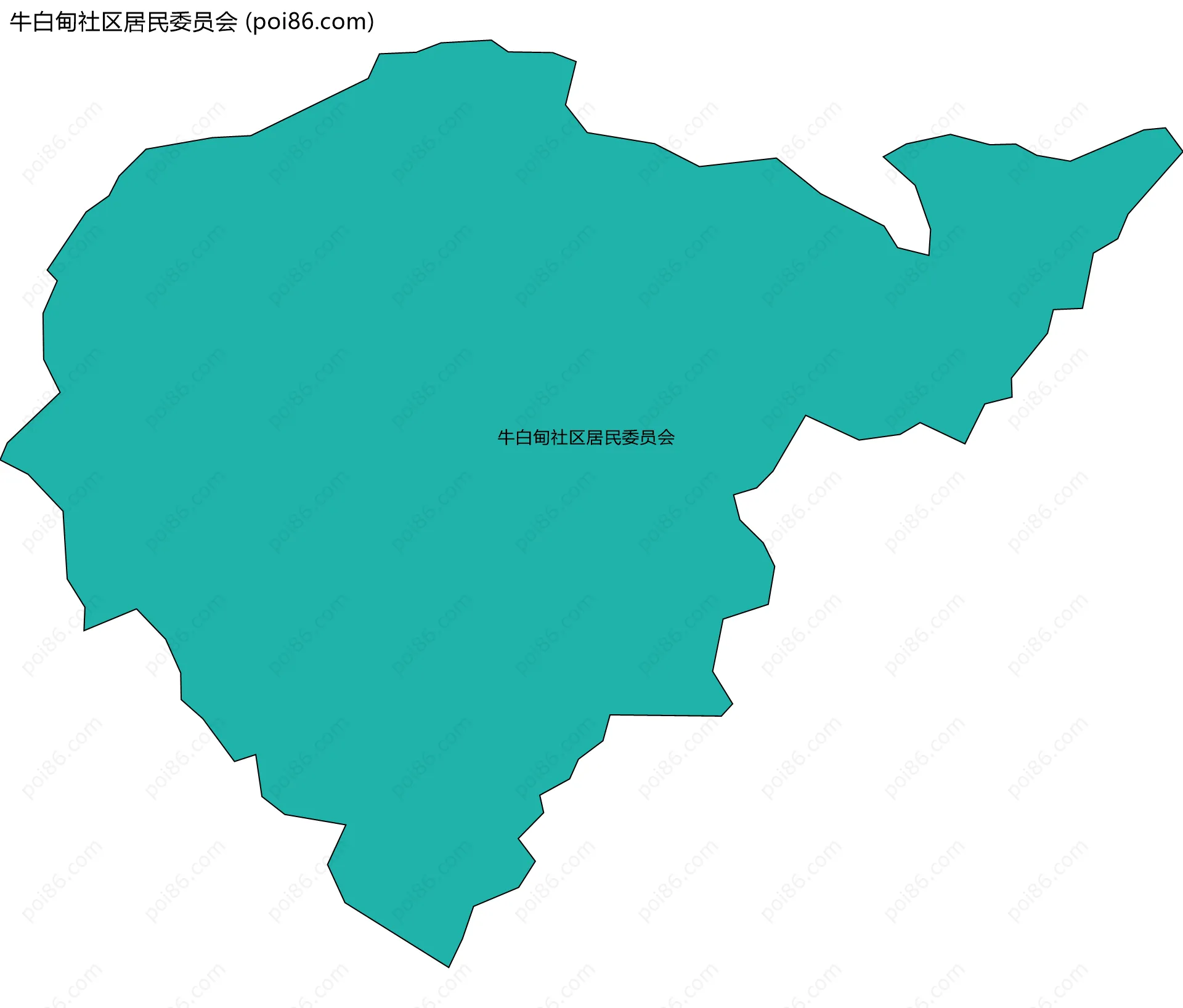 牛白甸社区居民委员会边界地图