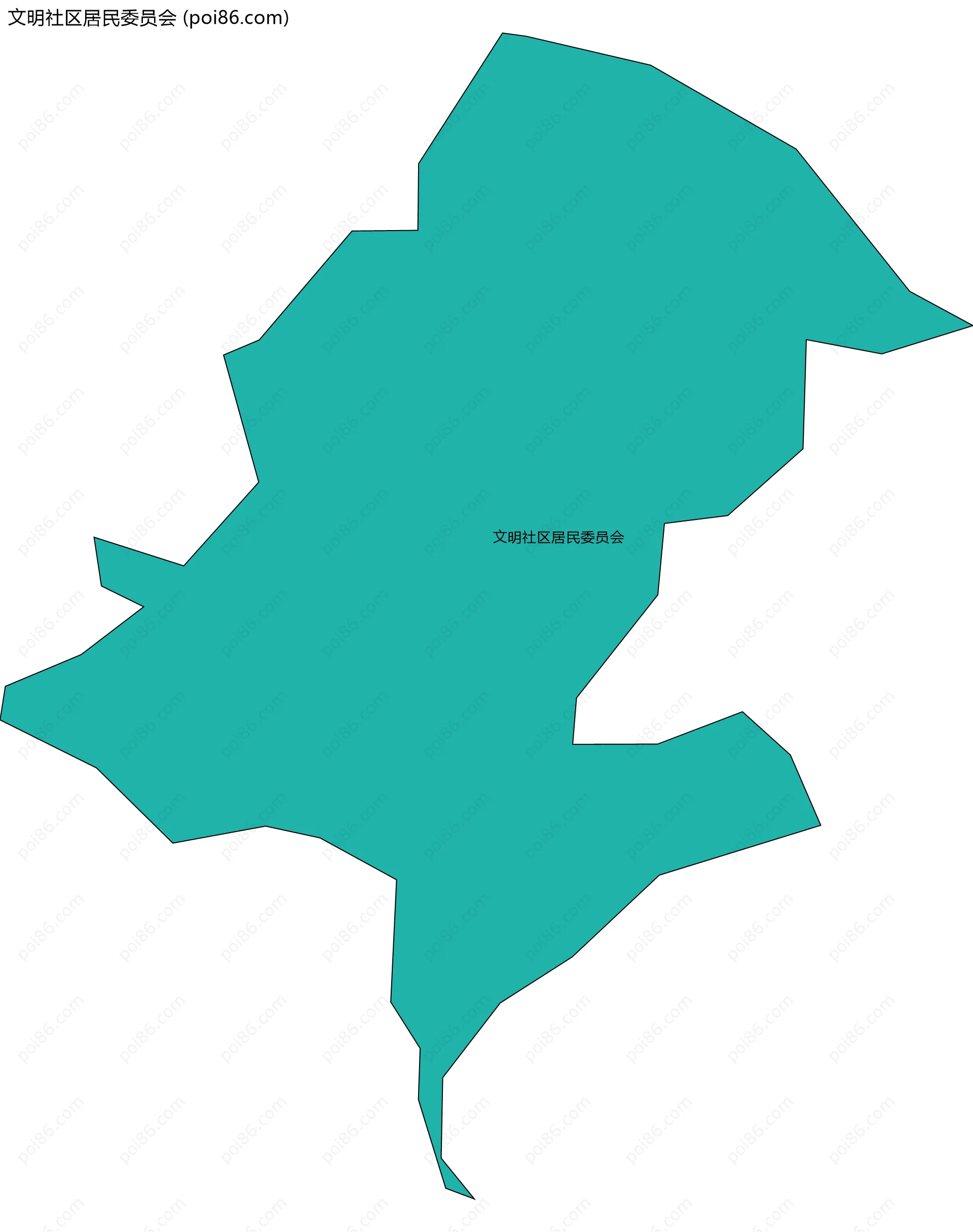 文明社区居民委员会边界地图