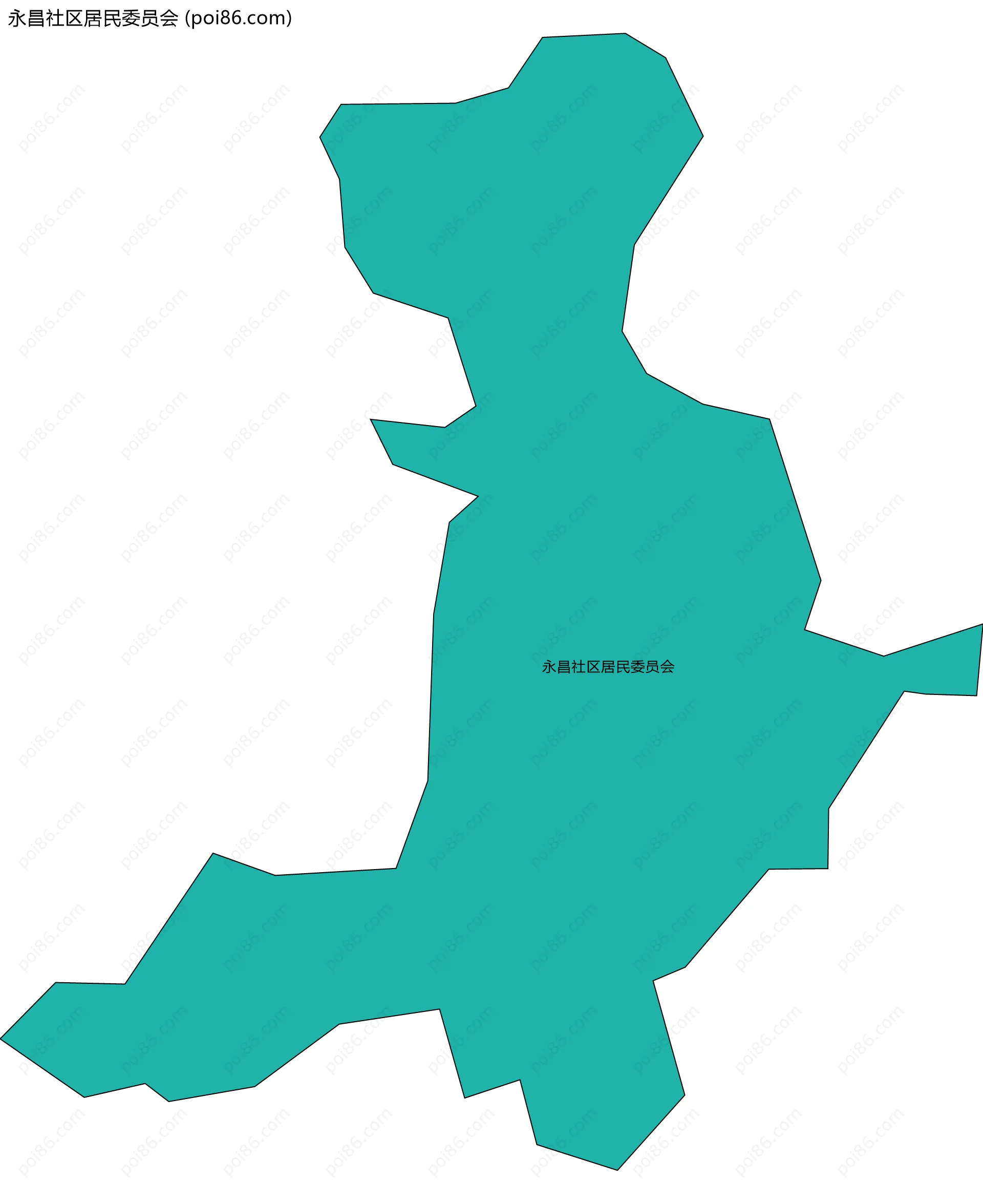 永昌社区居民委员会边界地图