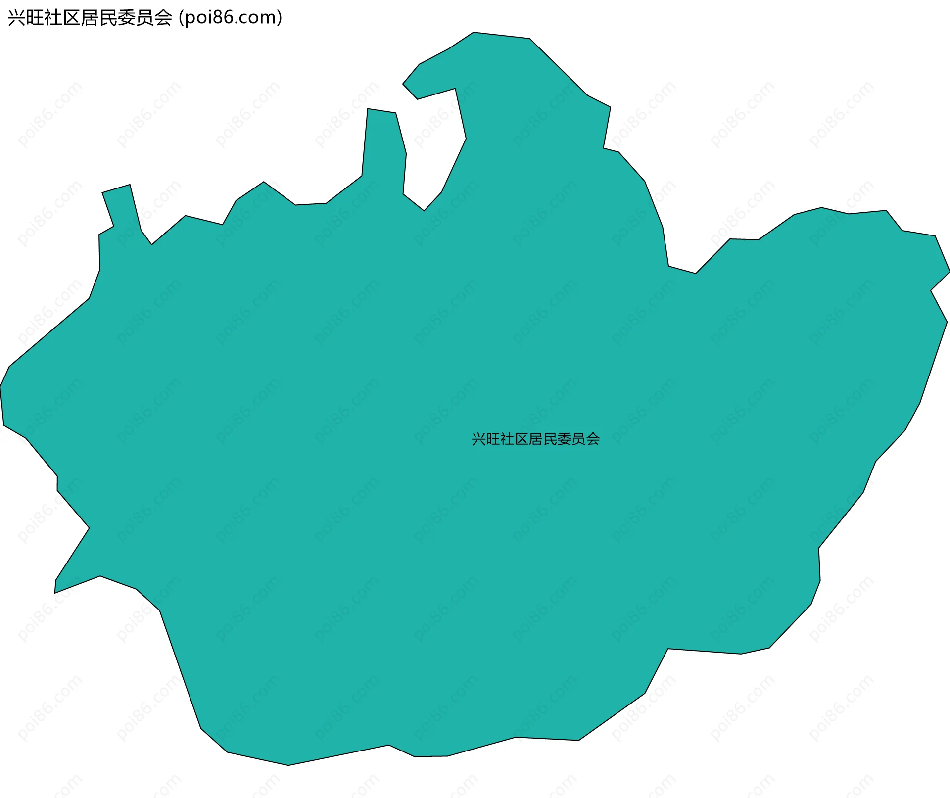 兴旺社区居民委员会边界地图