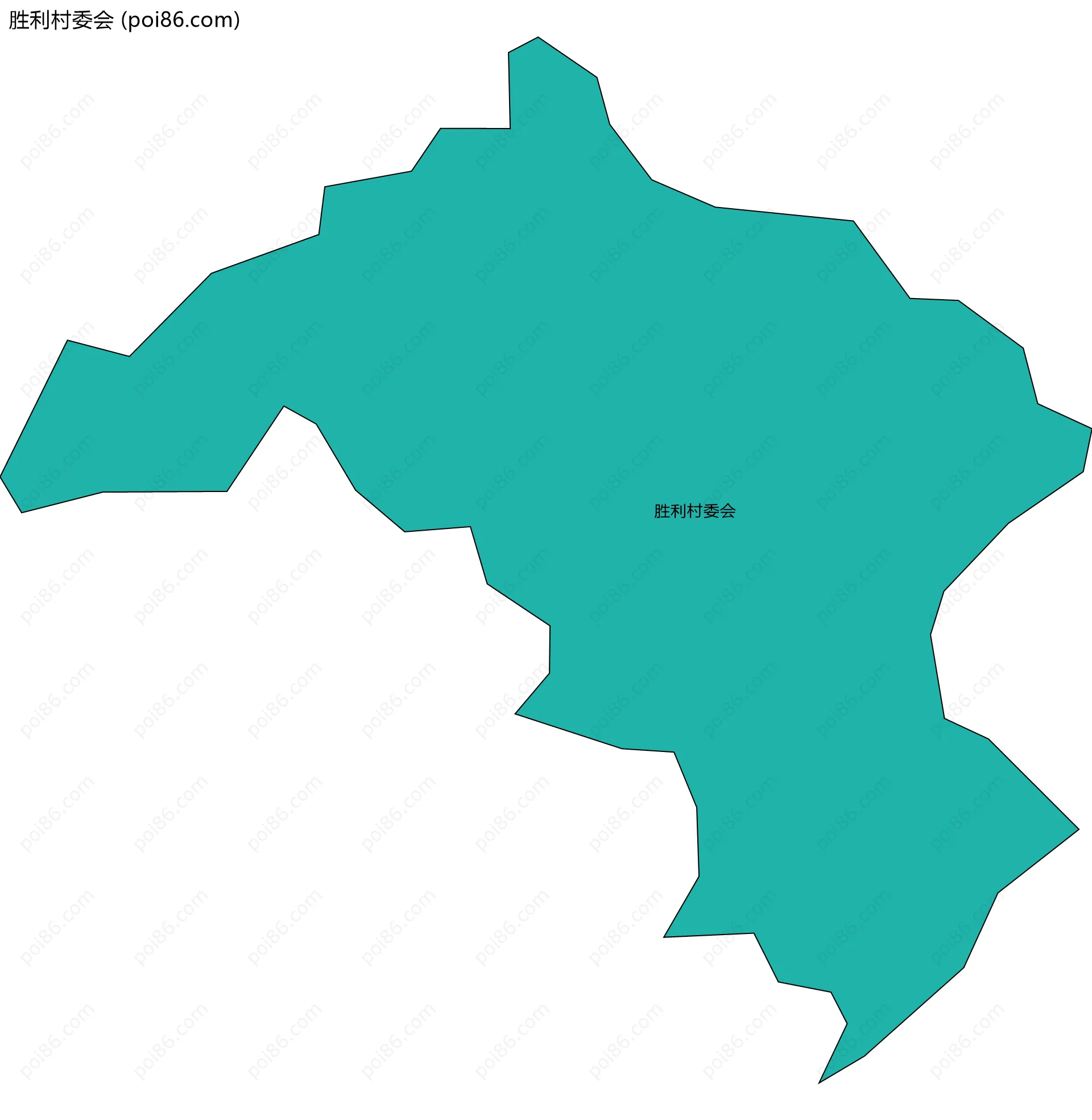 胜利村委会边界地图