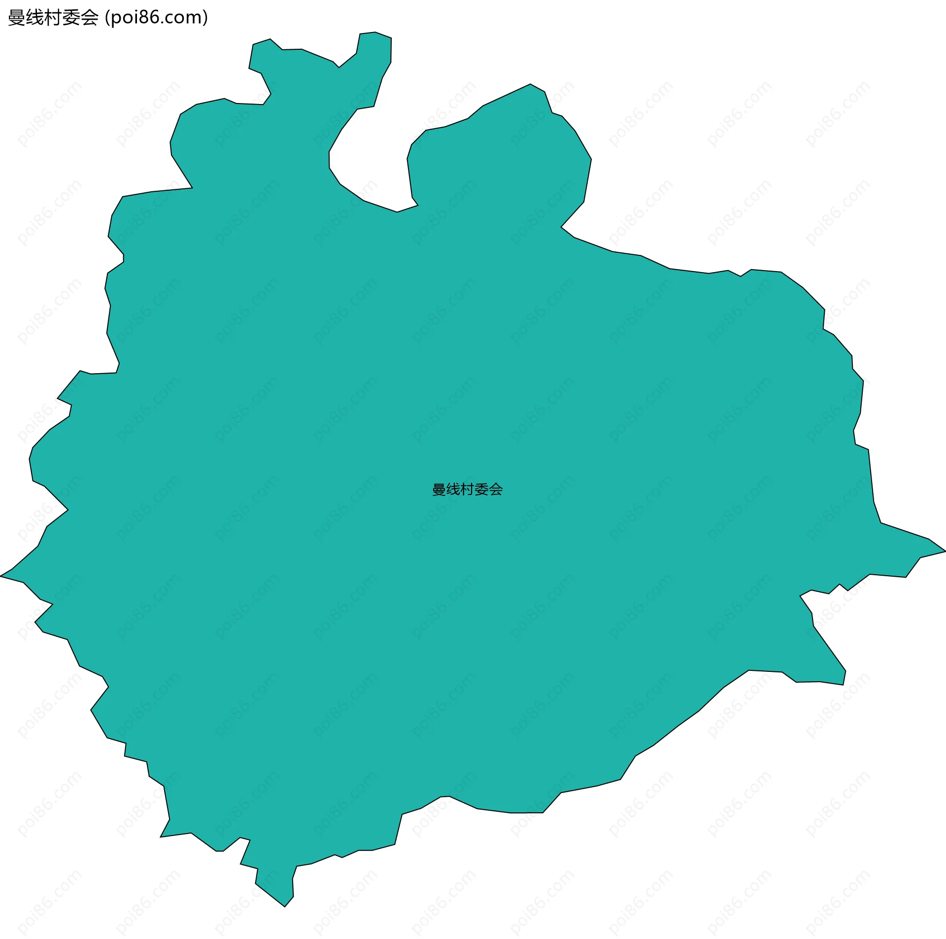 曼线村委会边界地图