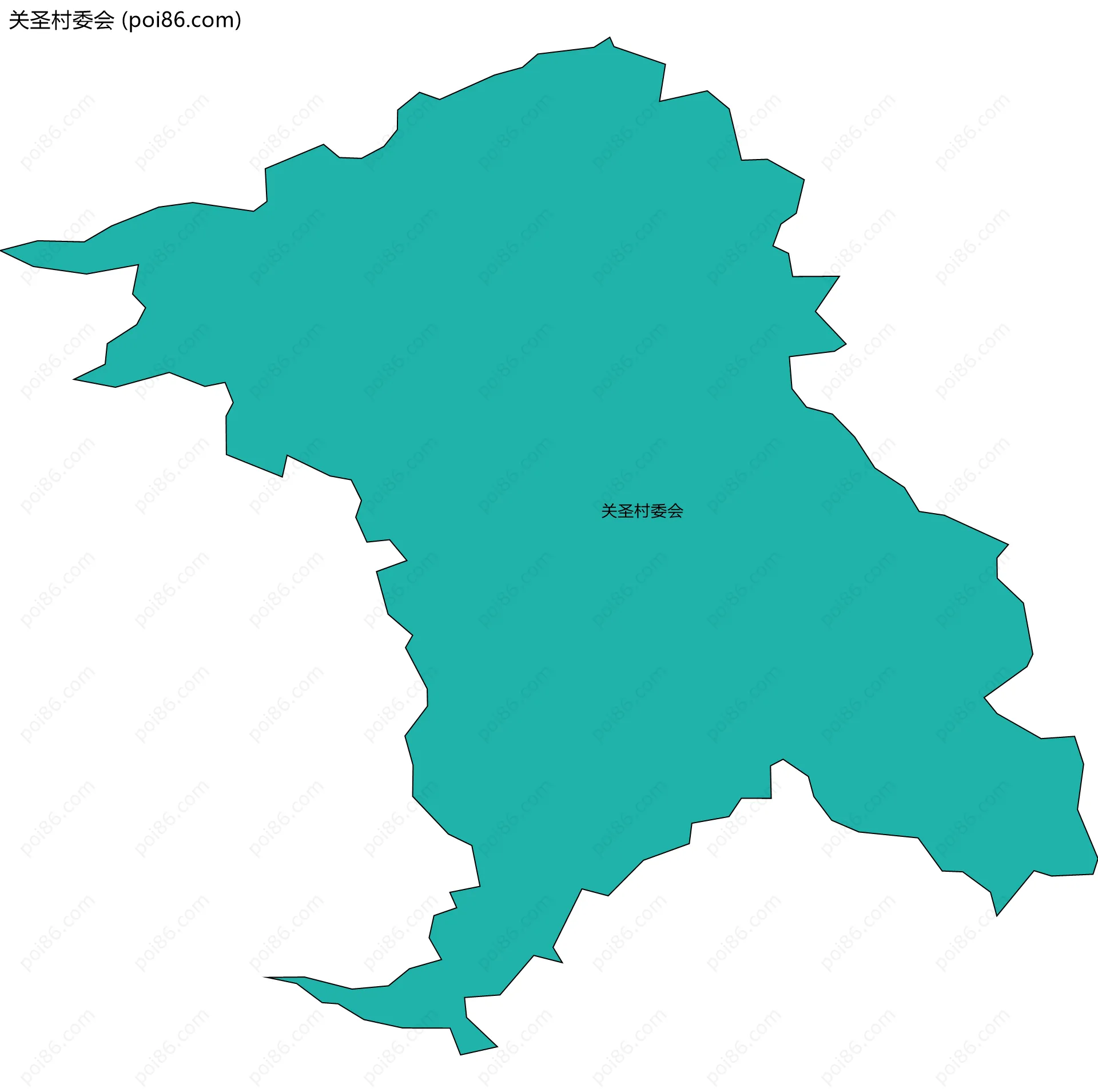 关圣村委会边界地图