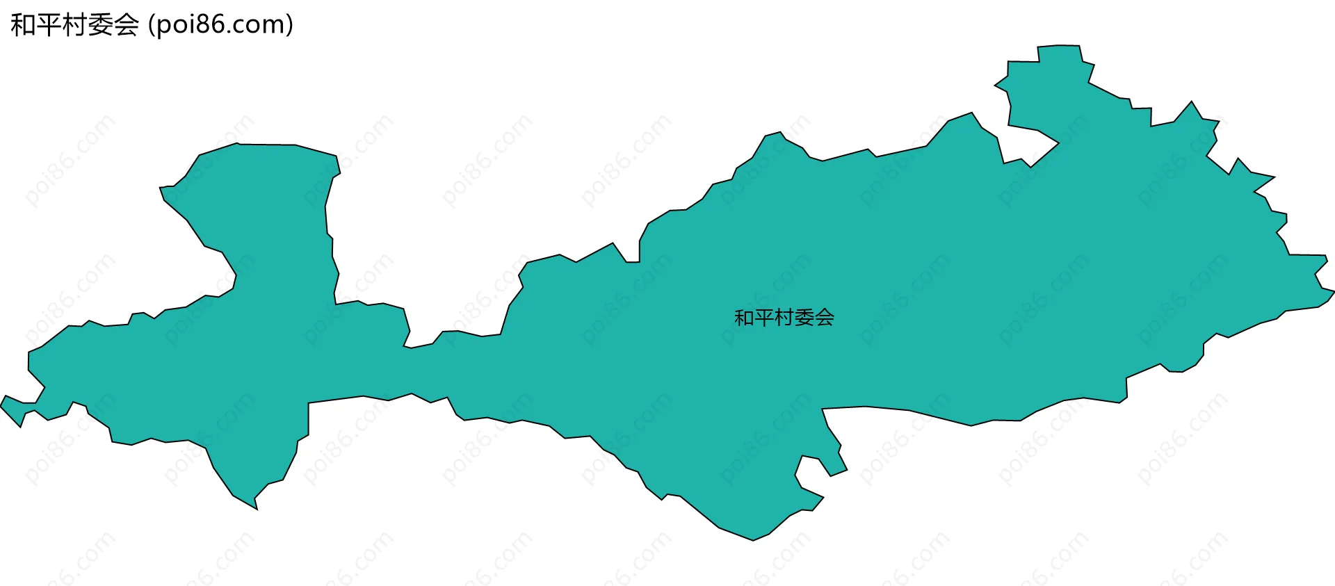 和平村委会边界地图
