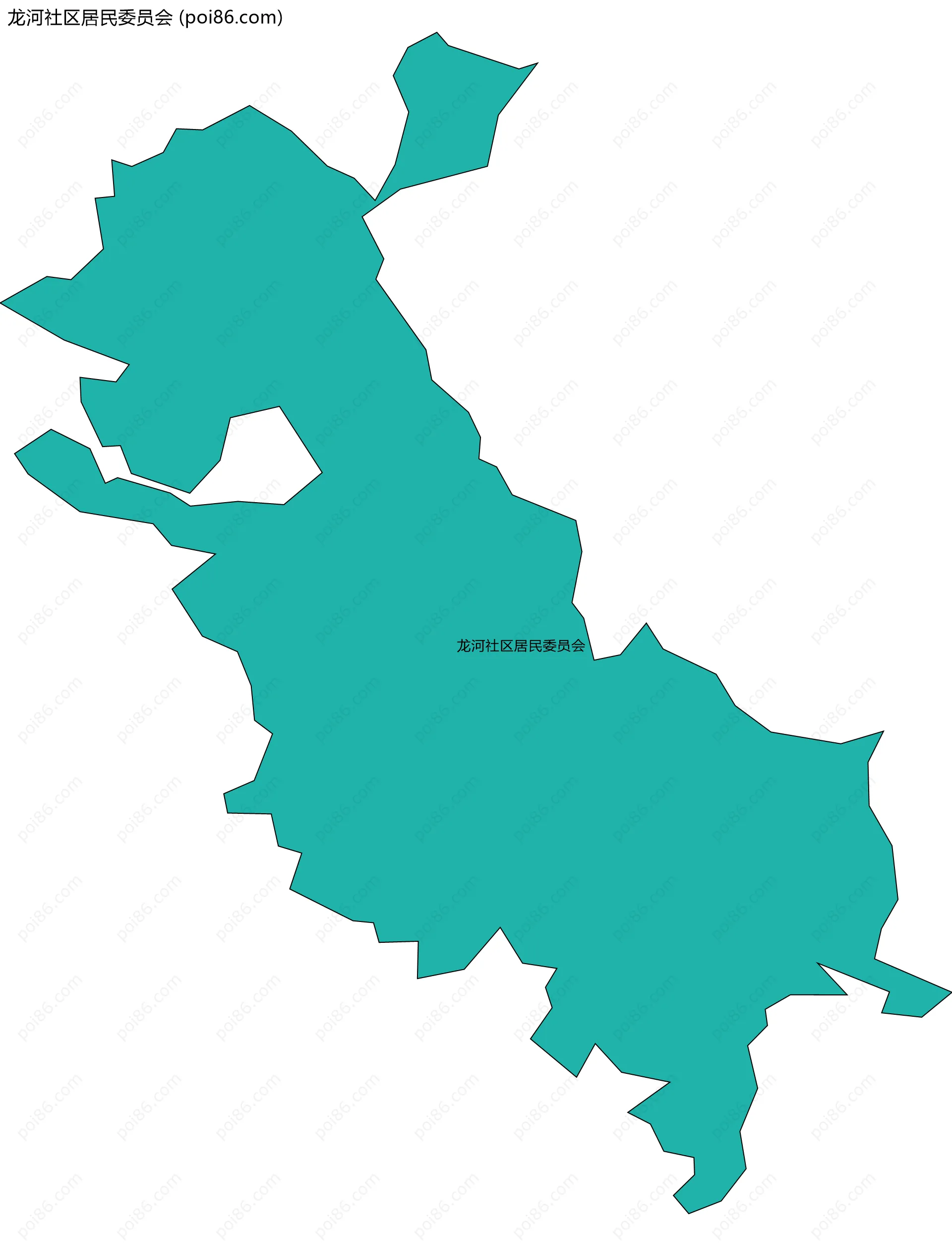 龙河社区居民委员会边界地图