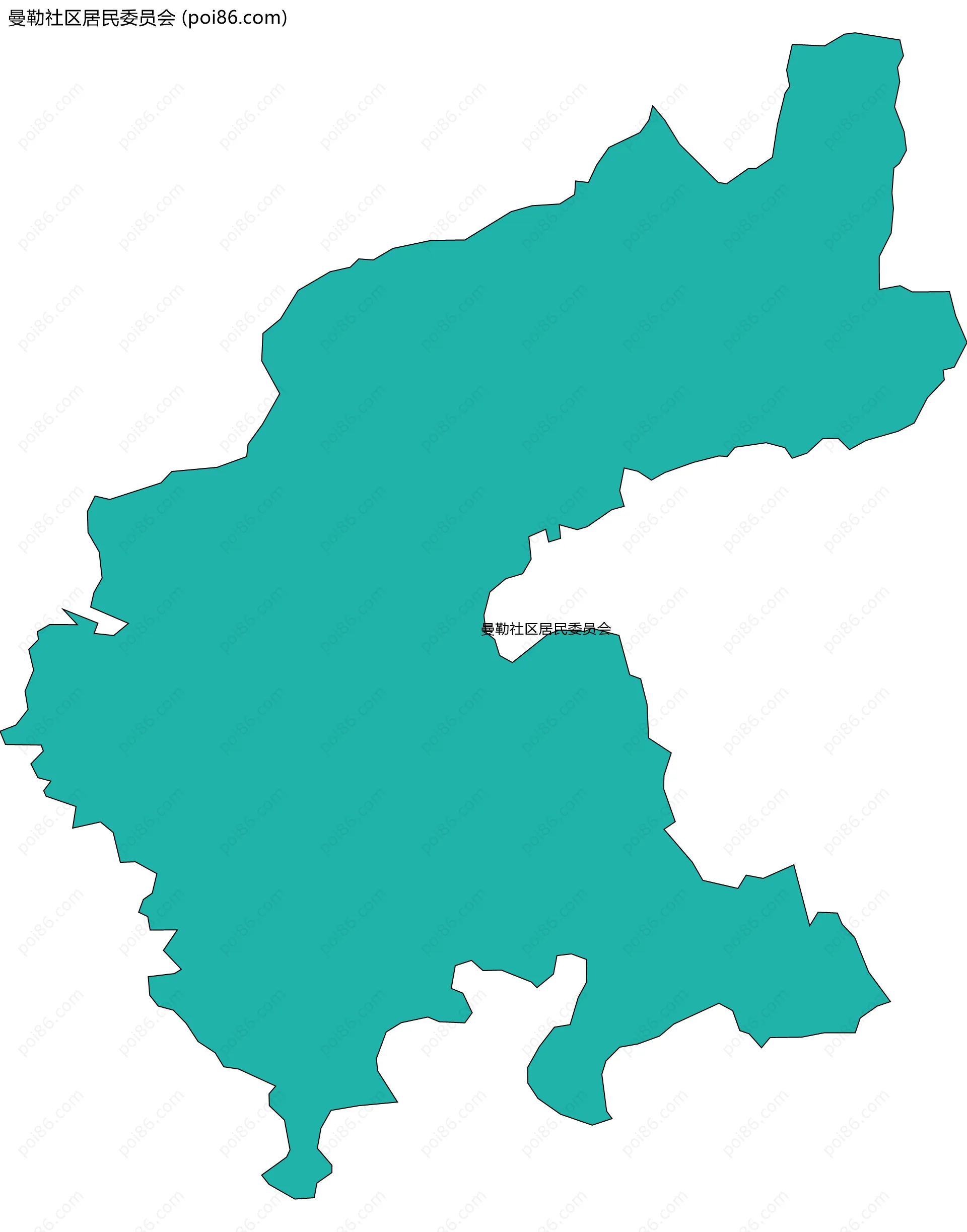 曼勒社区居民委员会边界地图
