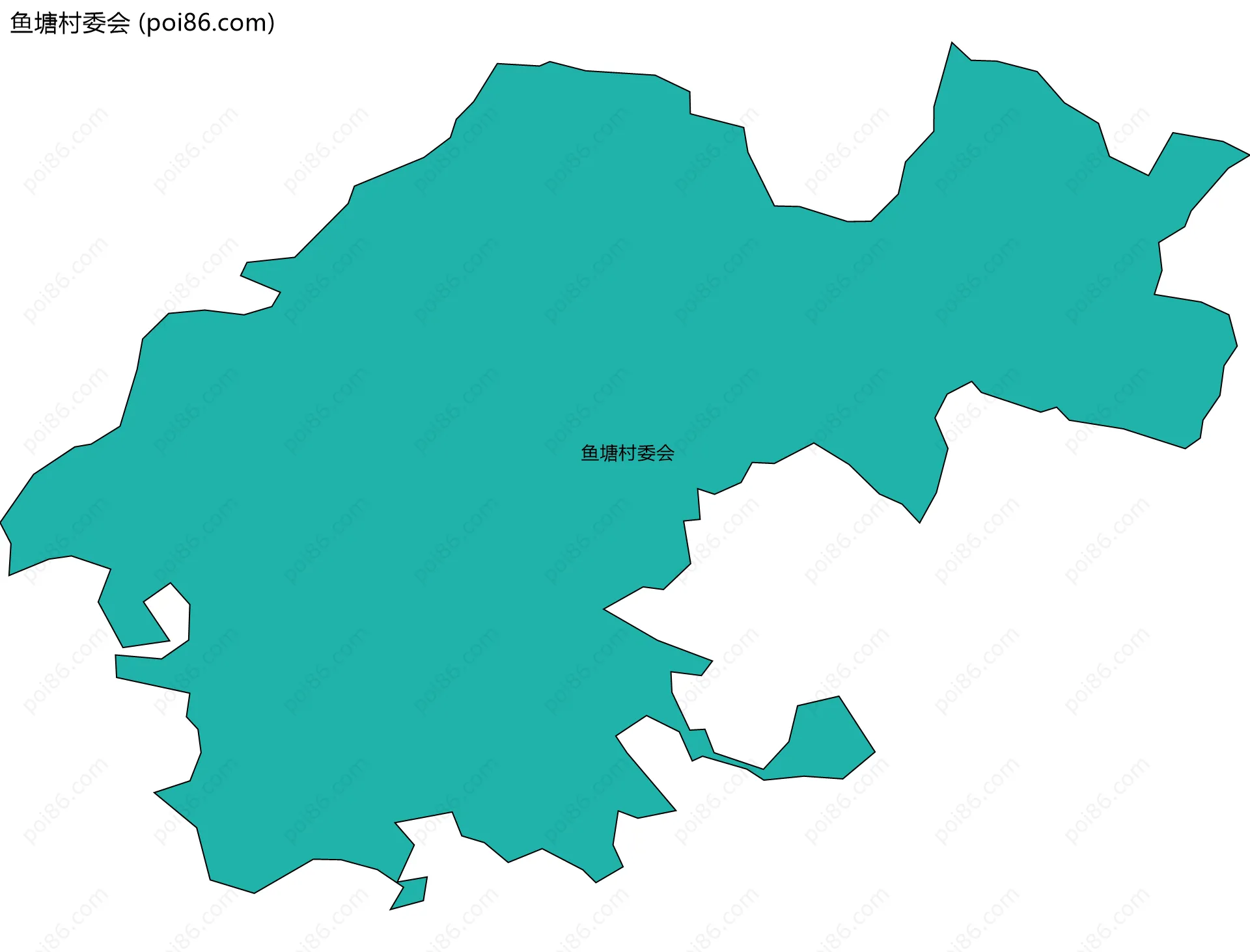 鱼塘村委会边界地图