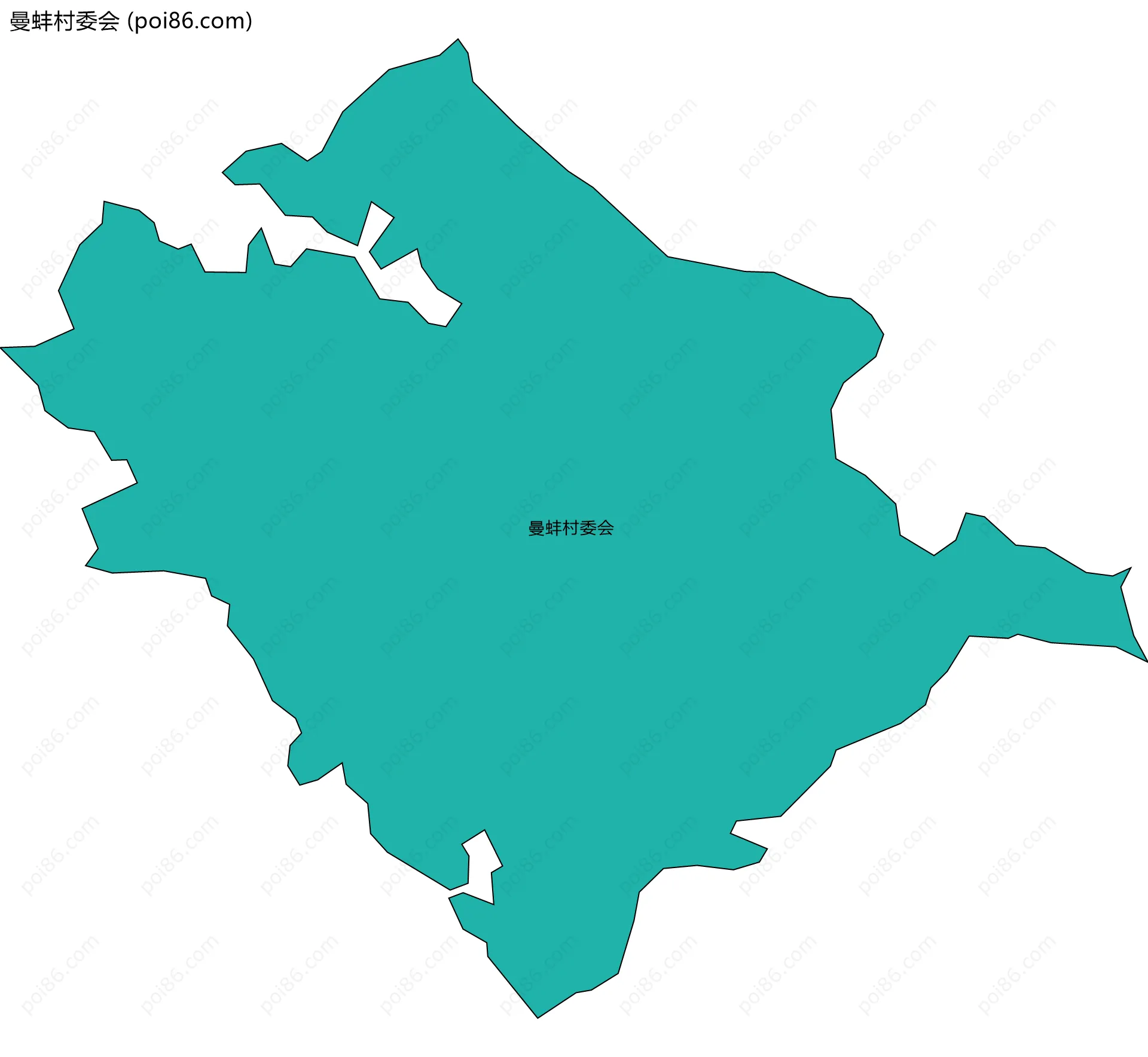 曼蚌村委会边界地图