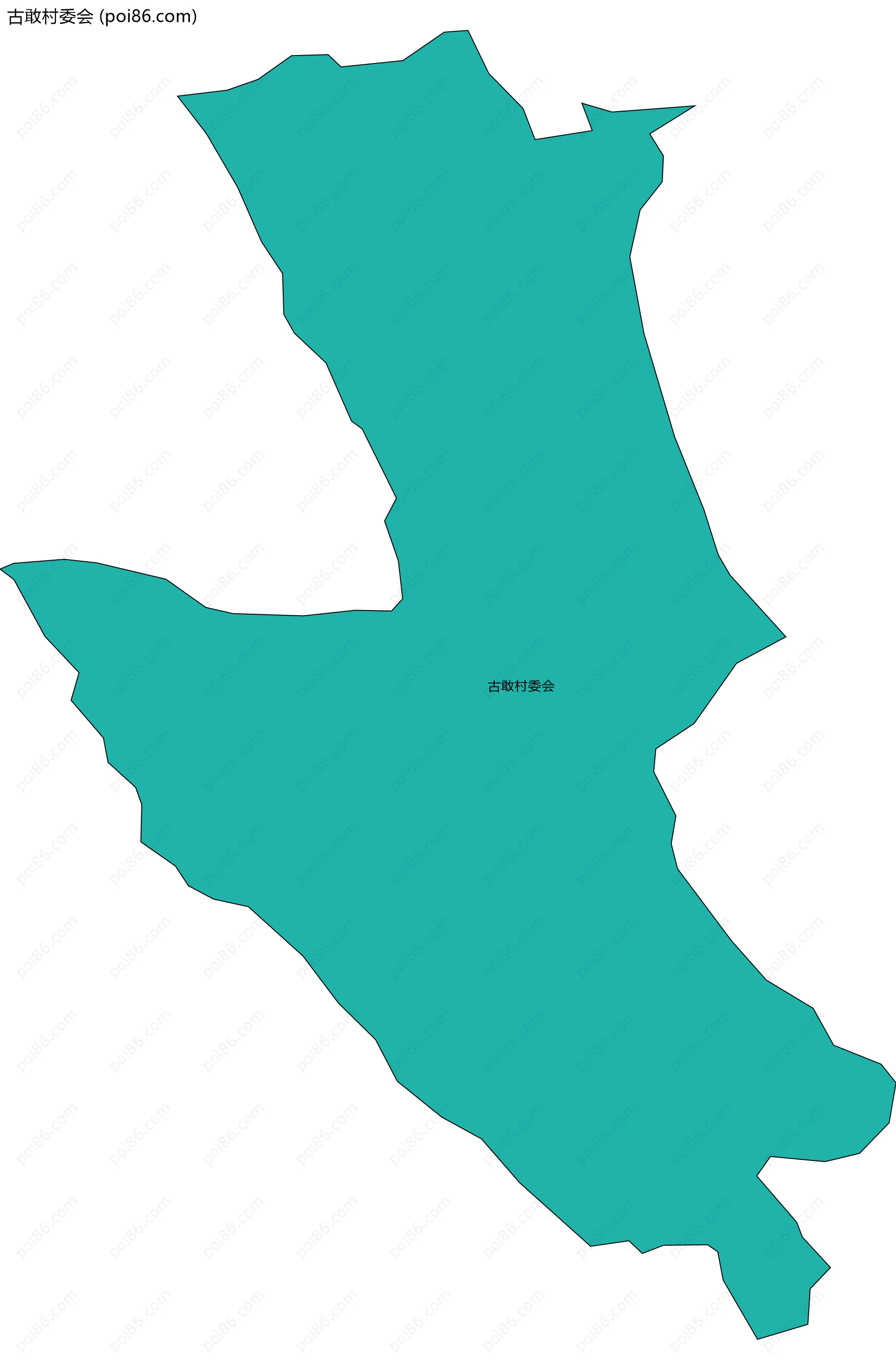 古敢村委会边界地图