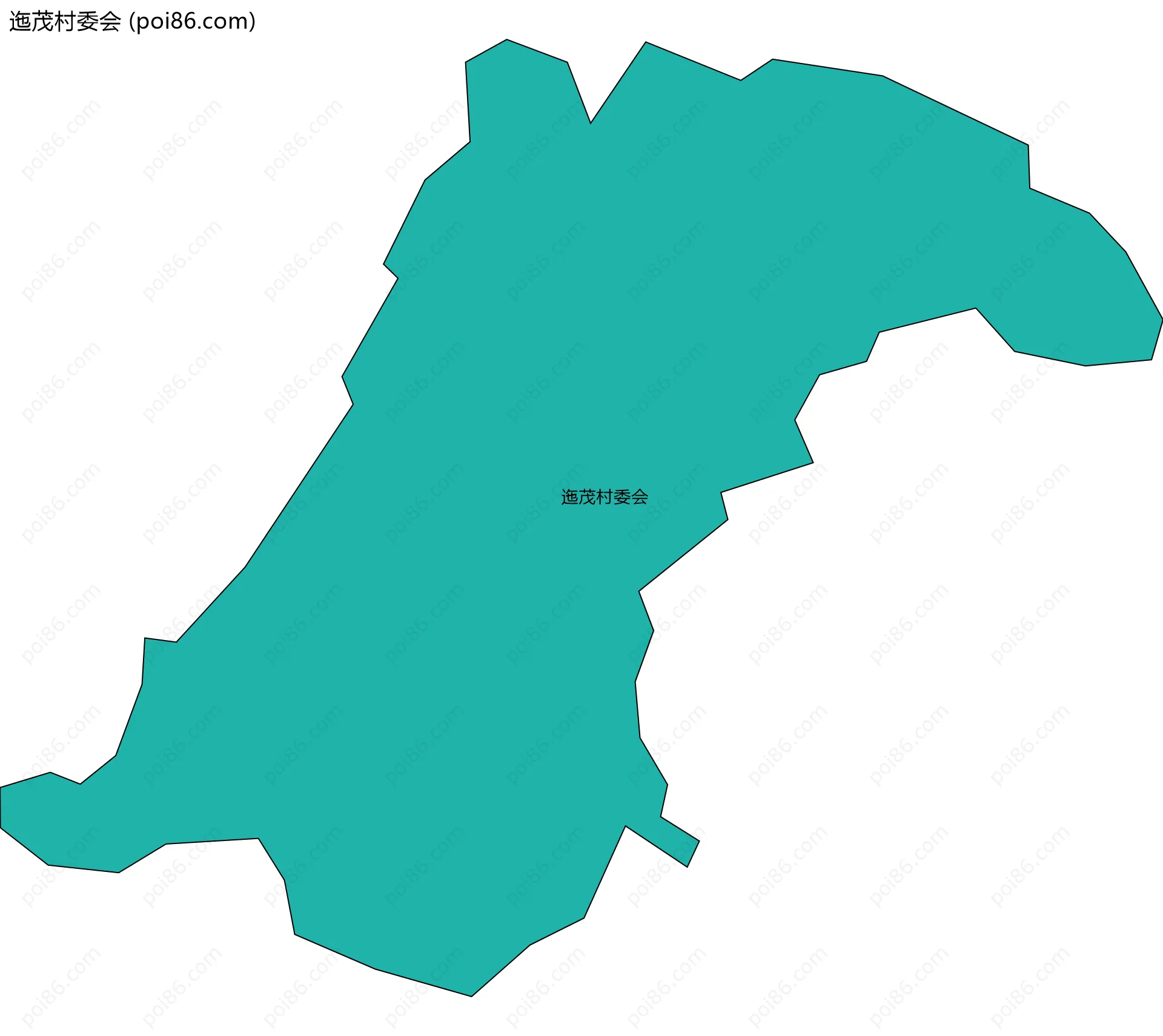 迤茂村委会边界地图