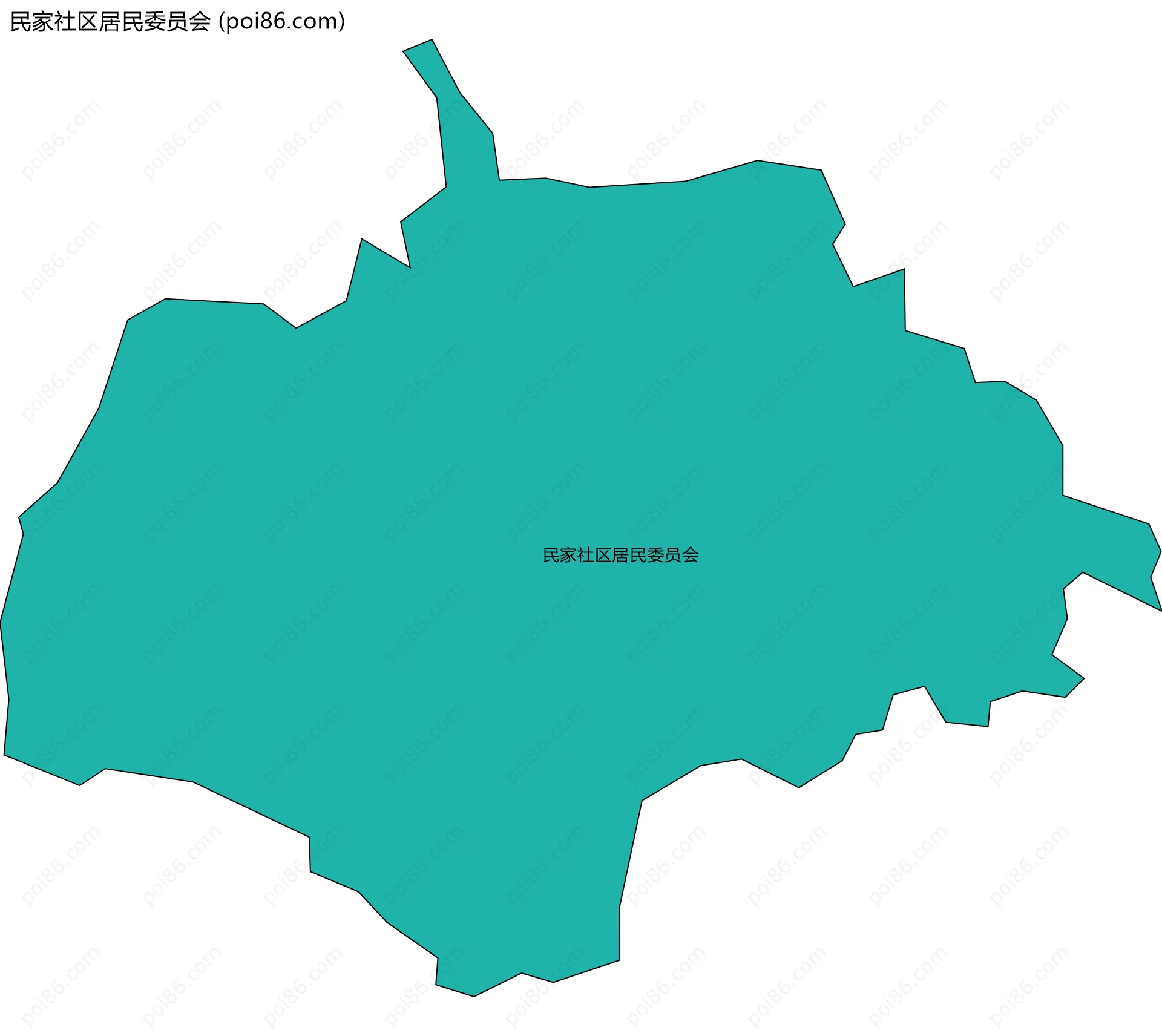 民家社区居民委员会边界地图