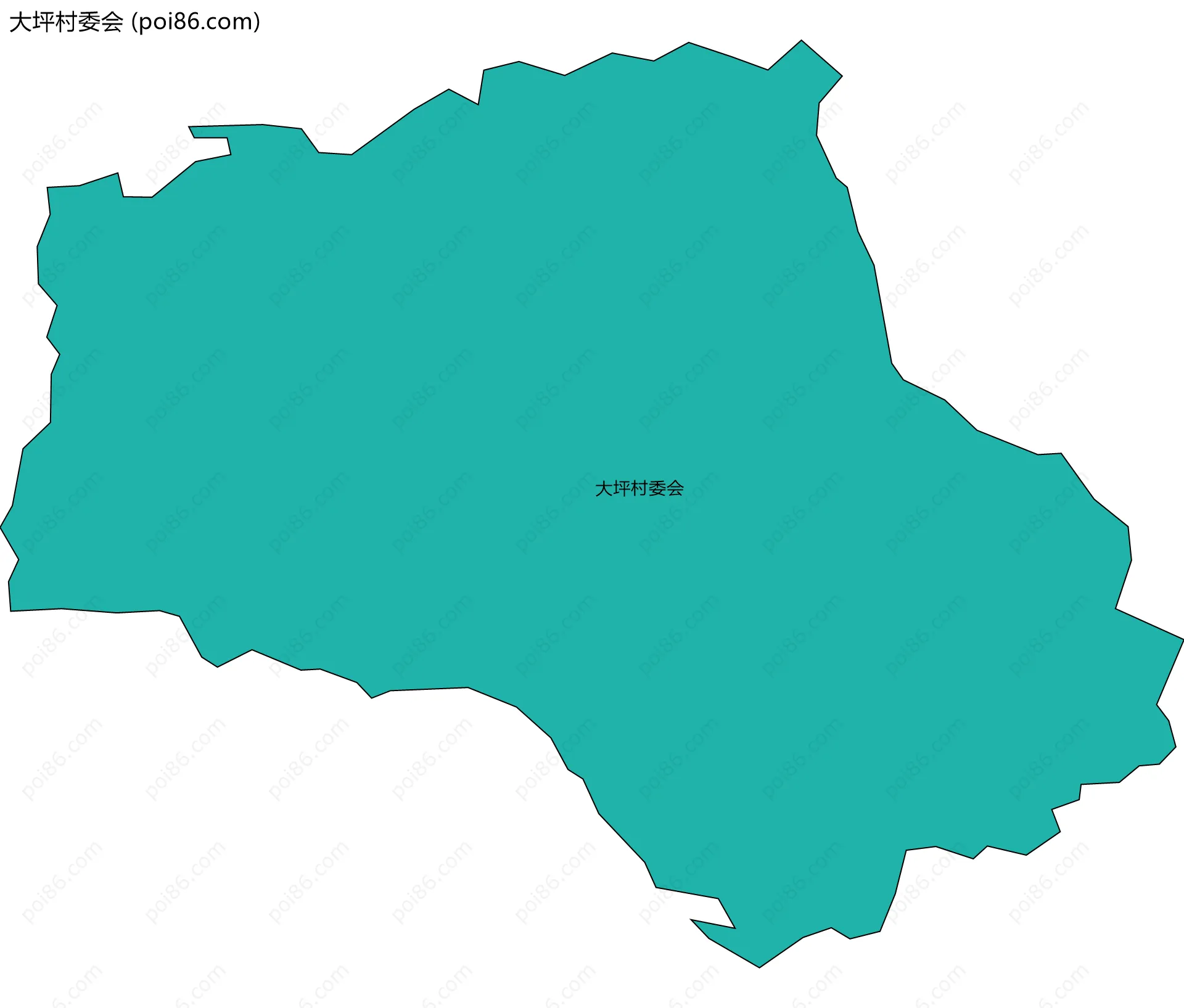 大坪村委会边界地图