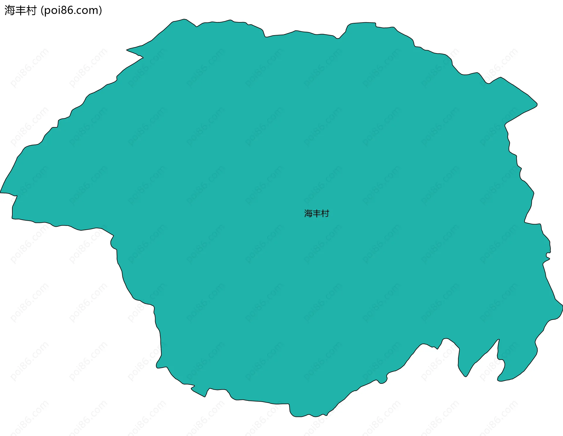 海丰村边界地图