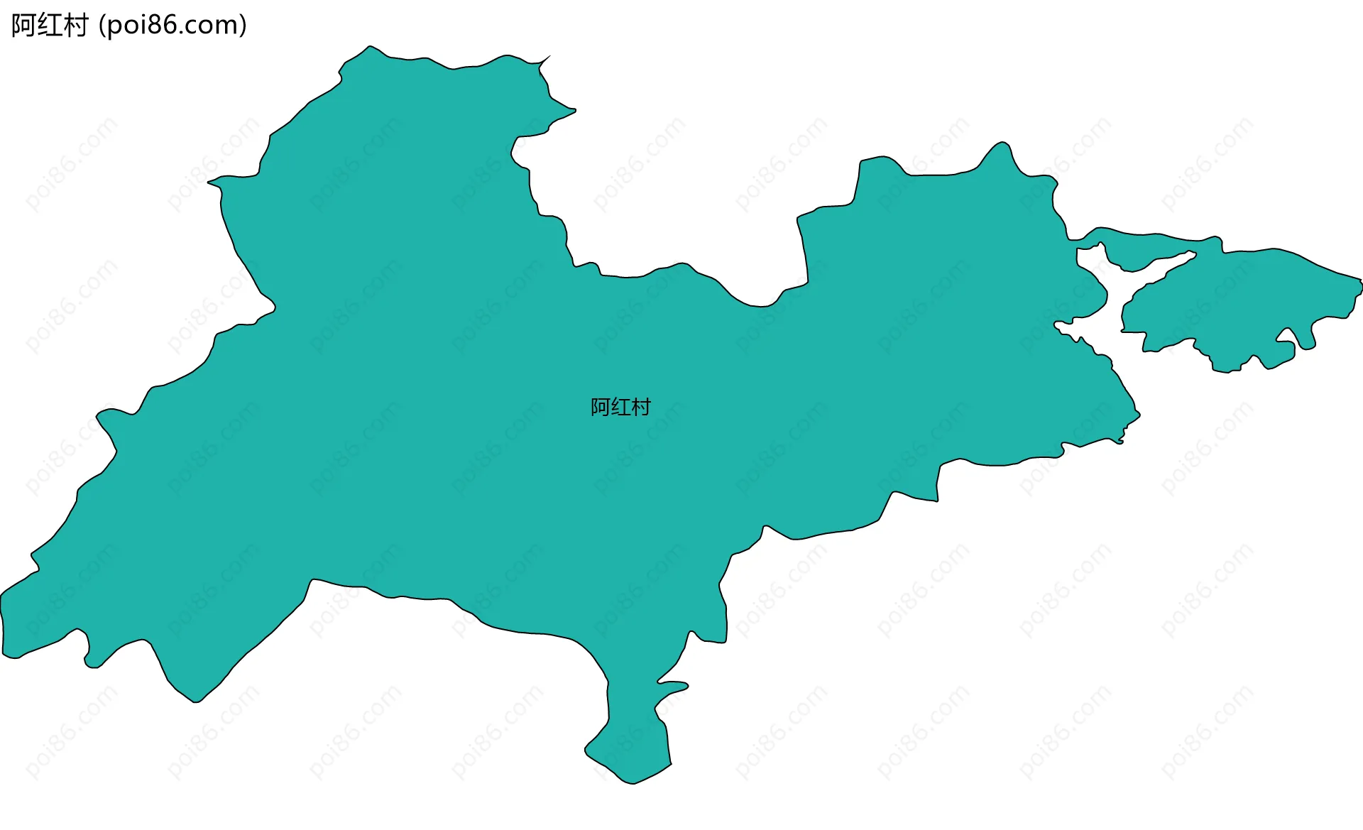 阿红村边界地图