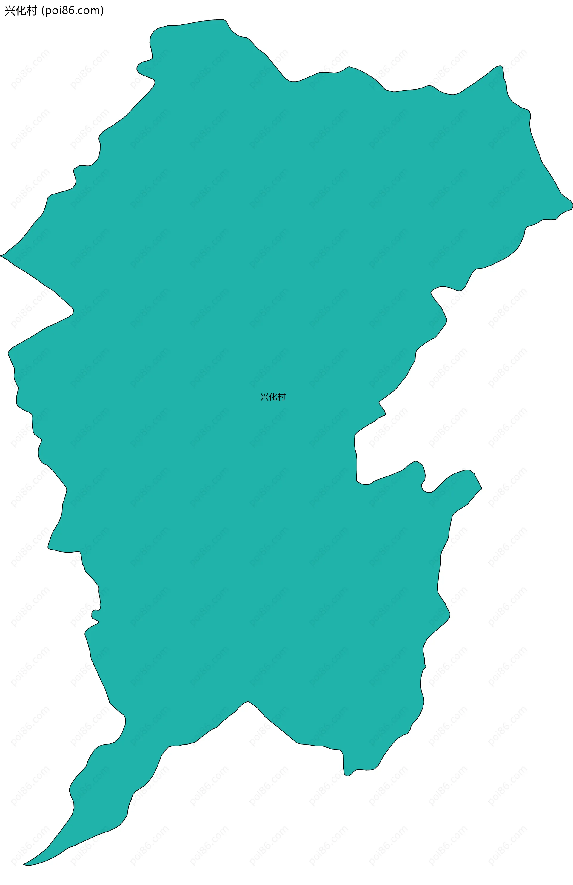 兴化村边界地图