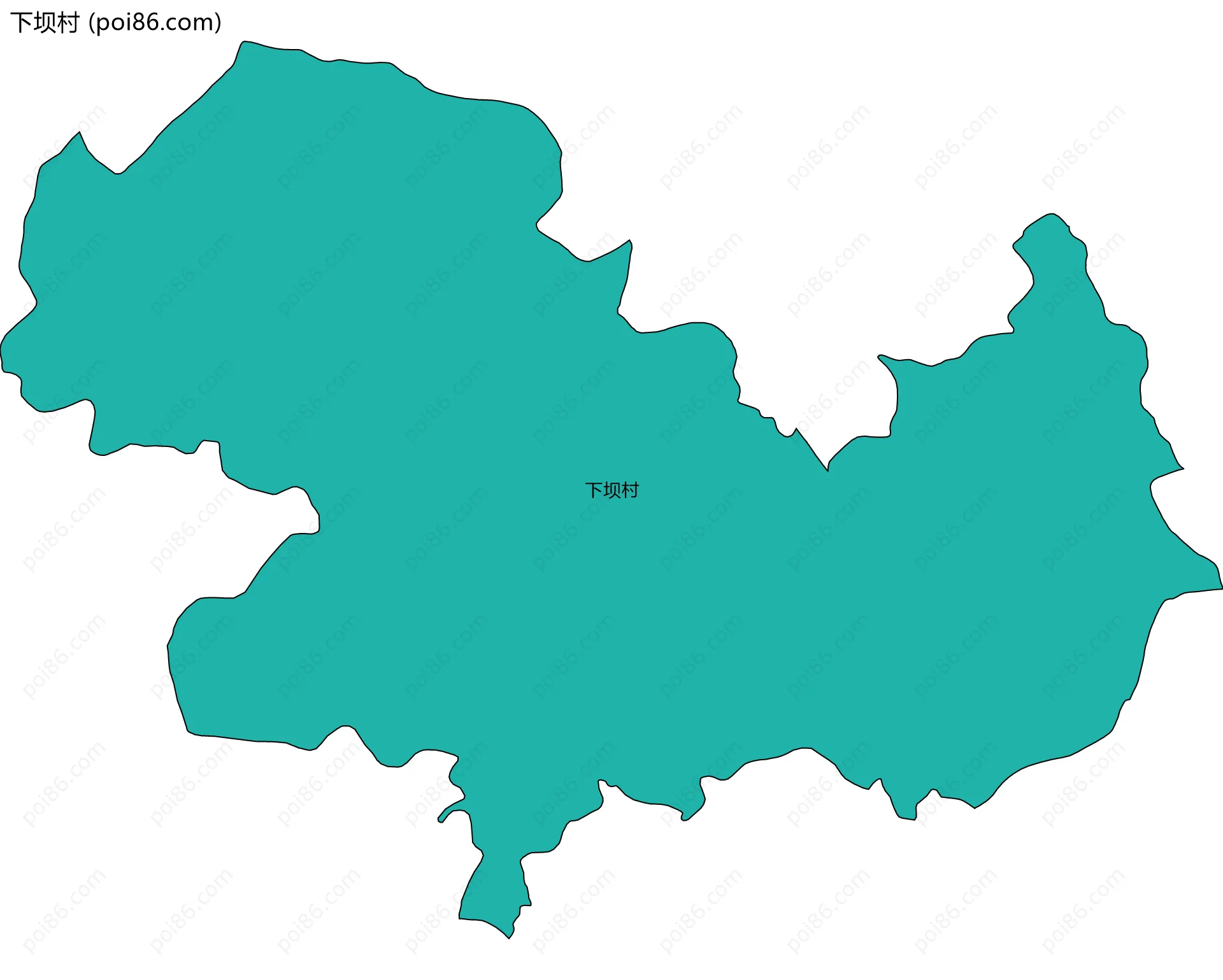 下坝村边界地图