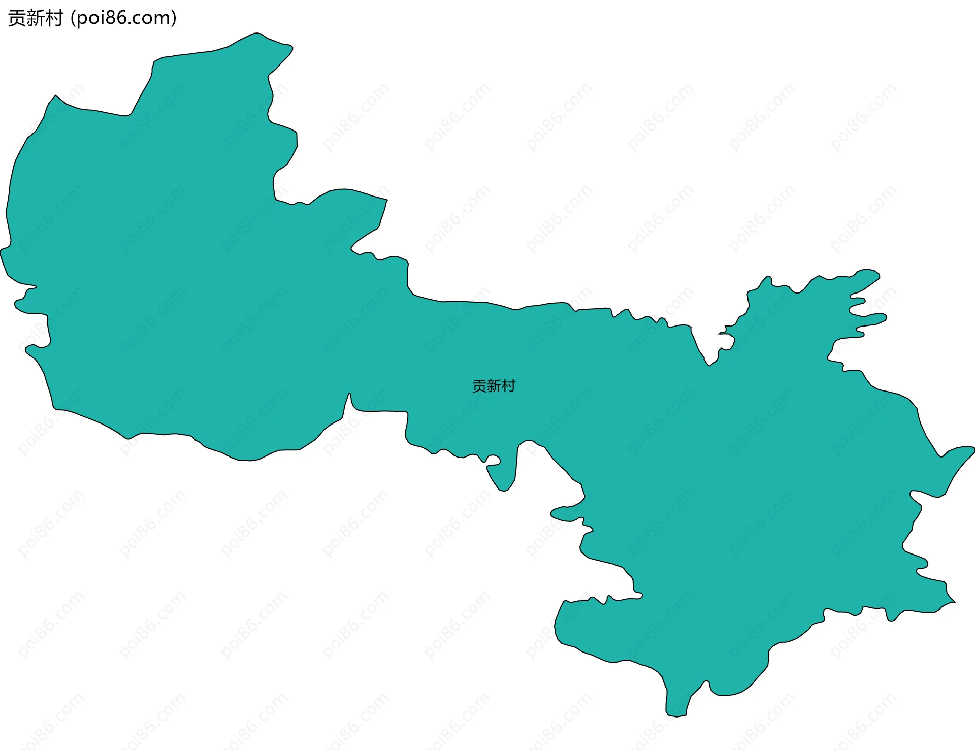 贡新村边界地图