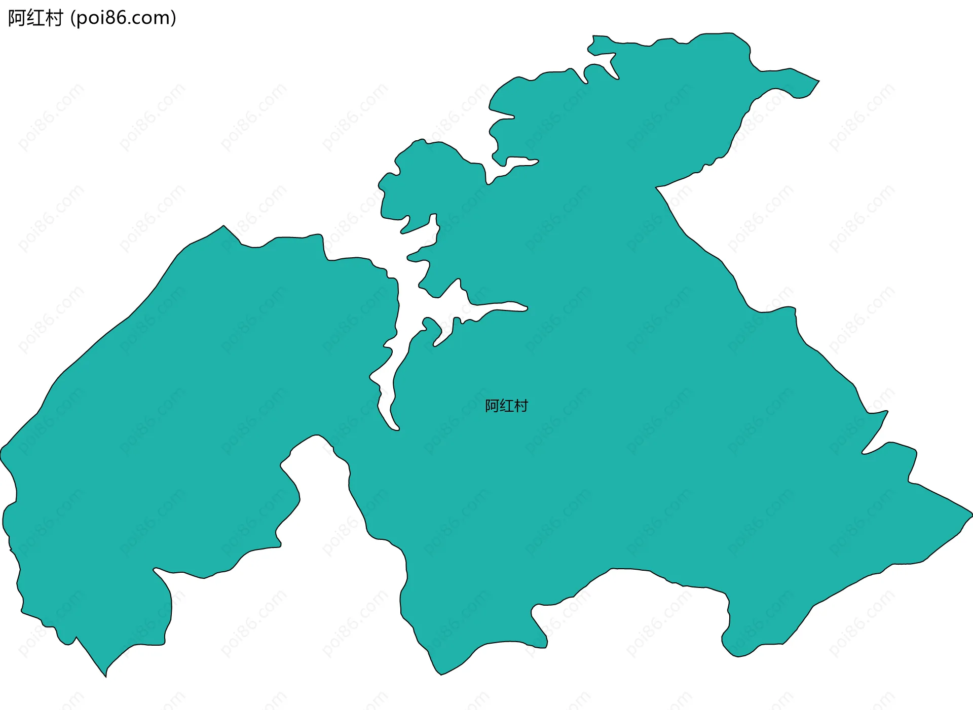 阿红村边界地图
