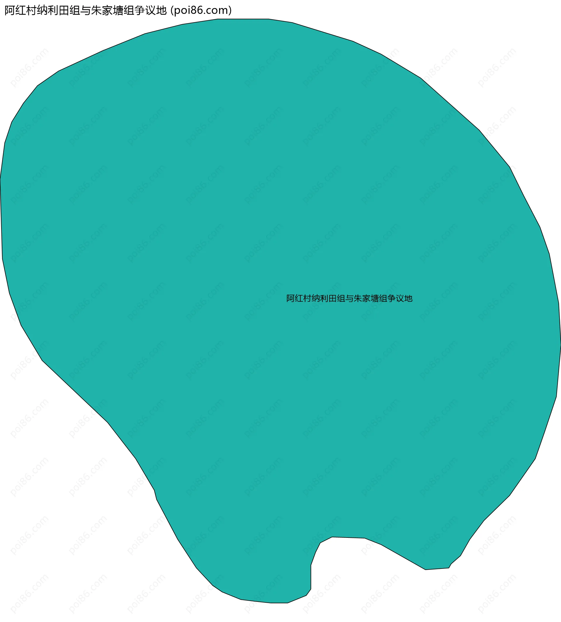 阿红村纳利田组与朱家塘组争议地边界地图