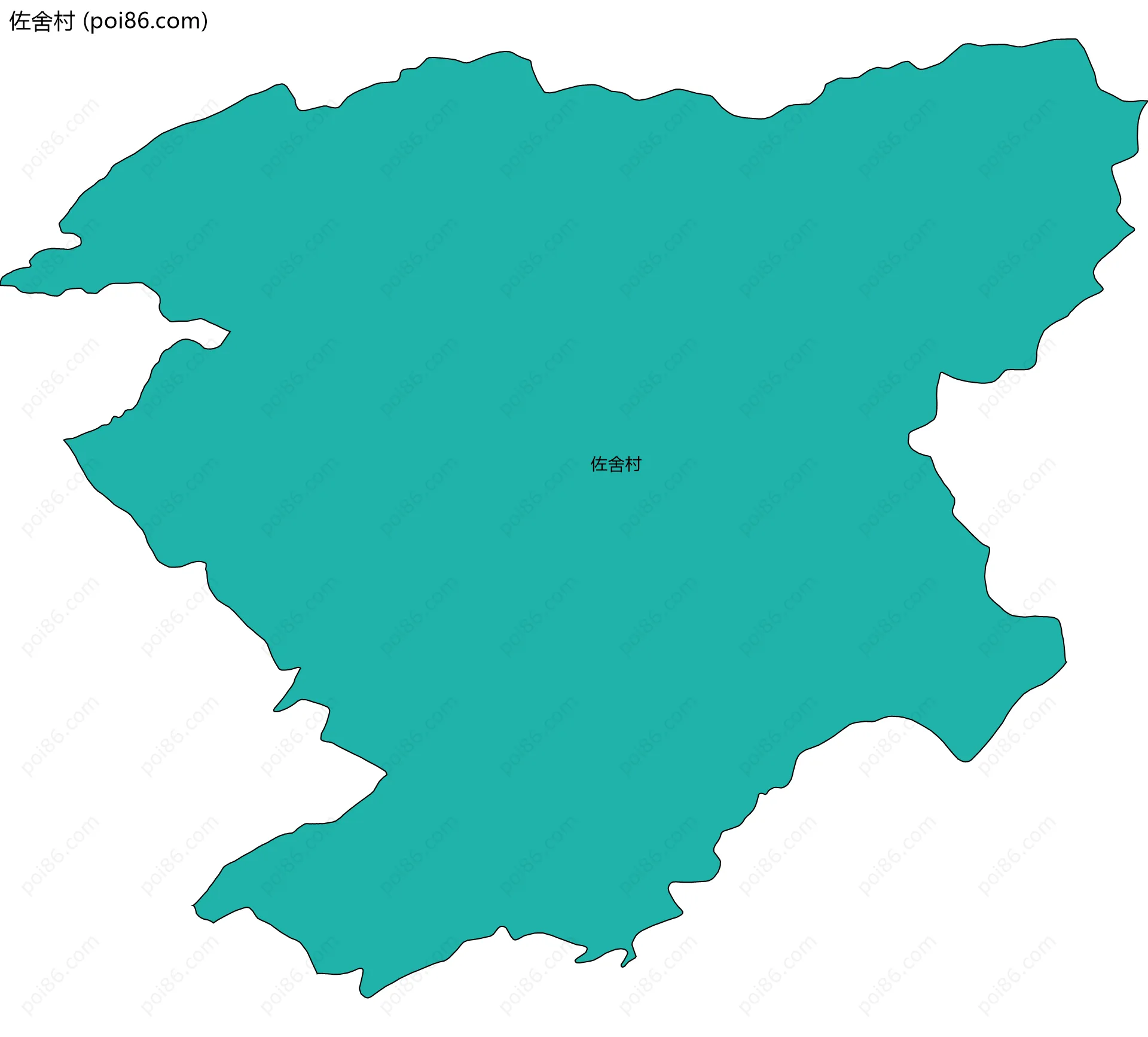 佐舍村边界地图