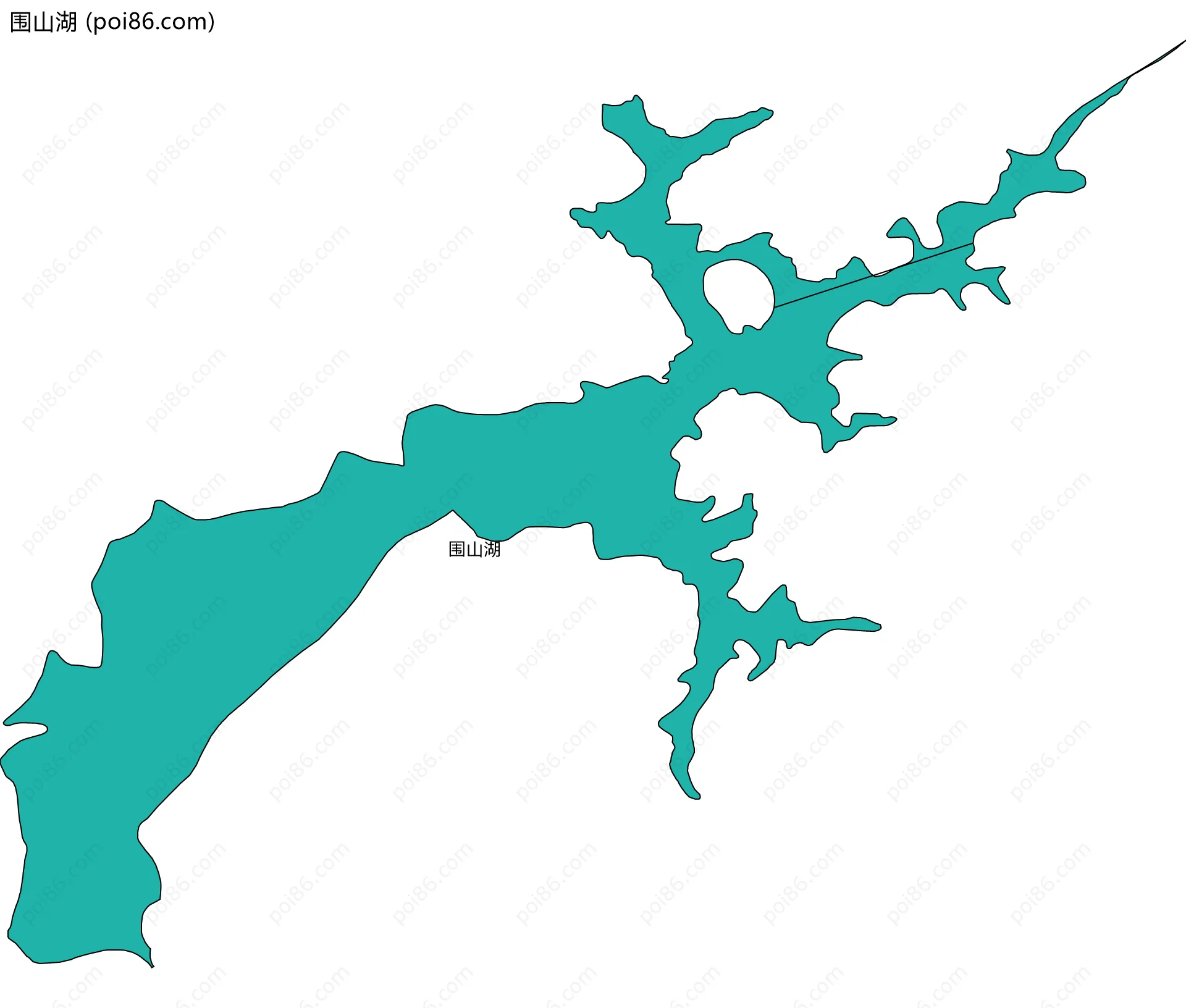 围山湖边界地图