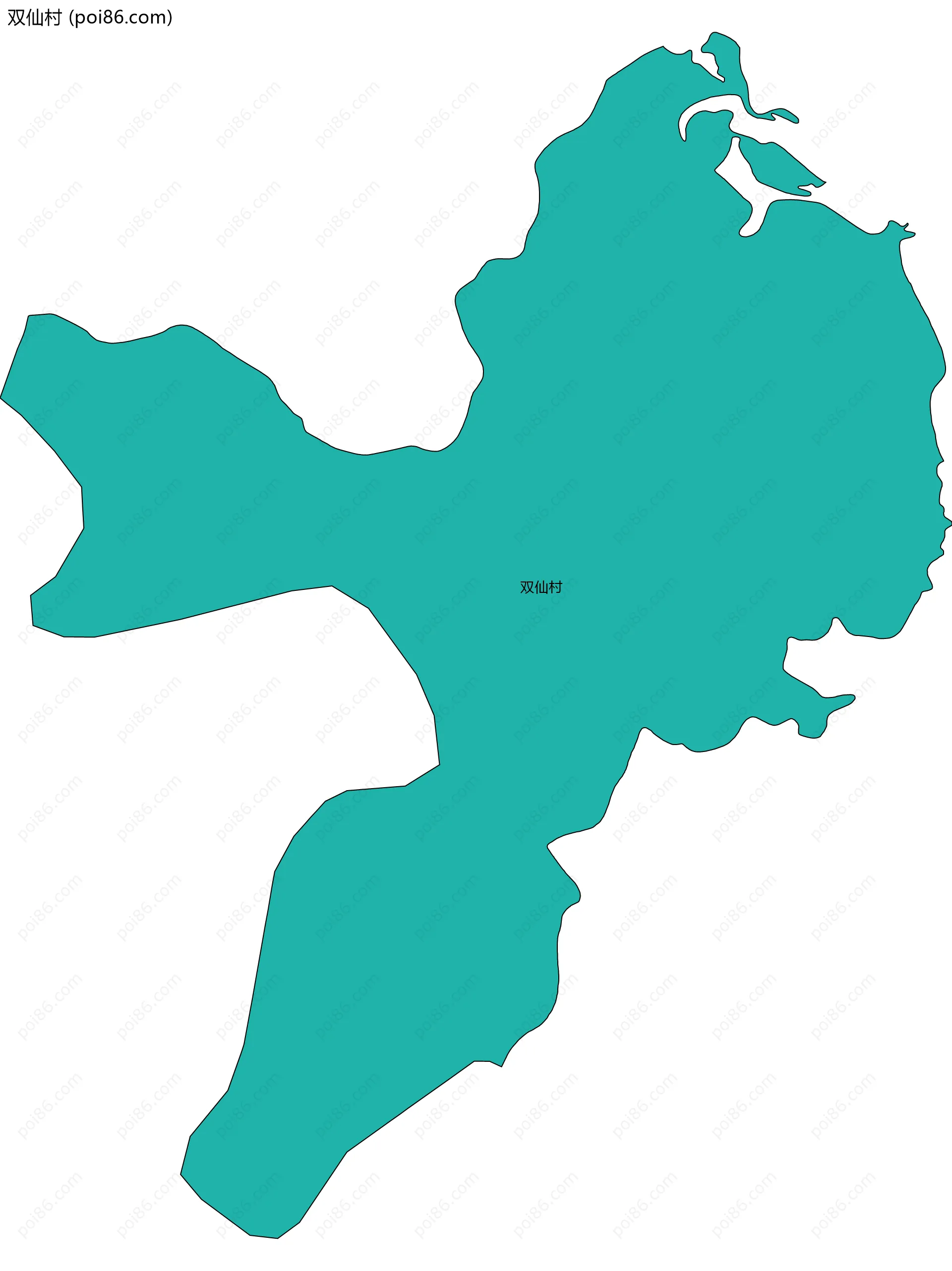 双仙村边界地图