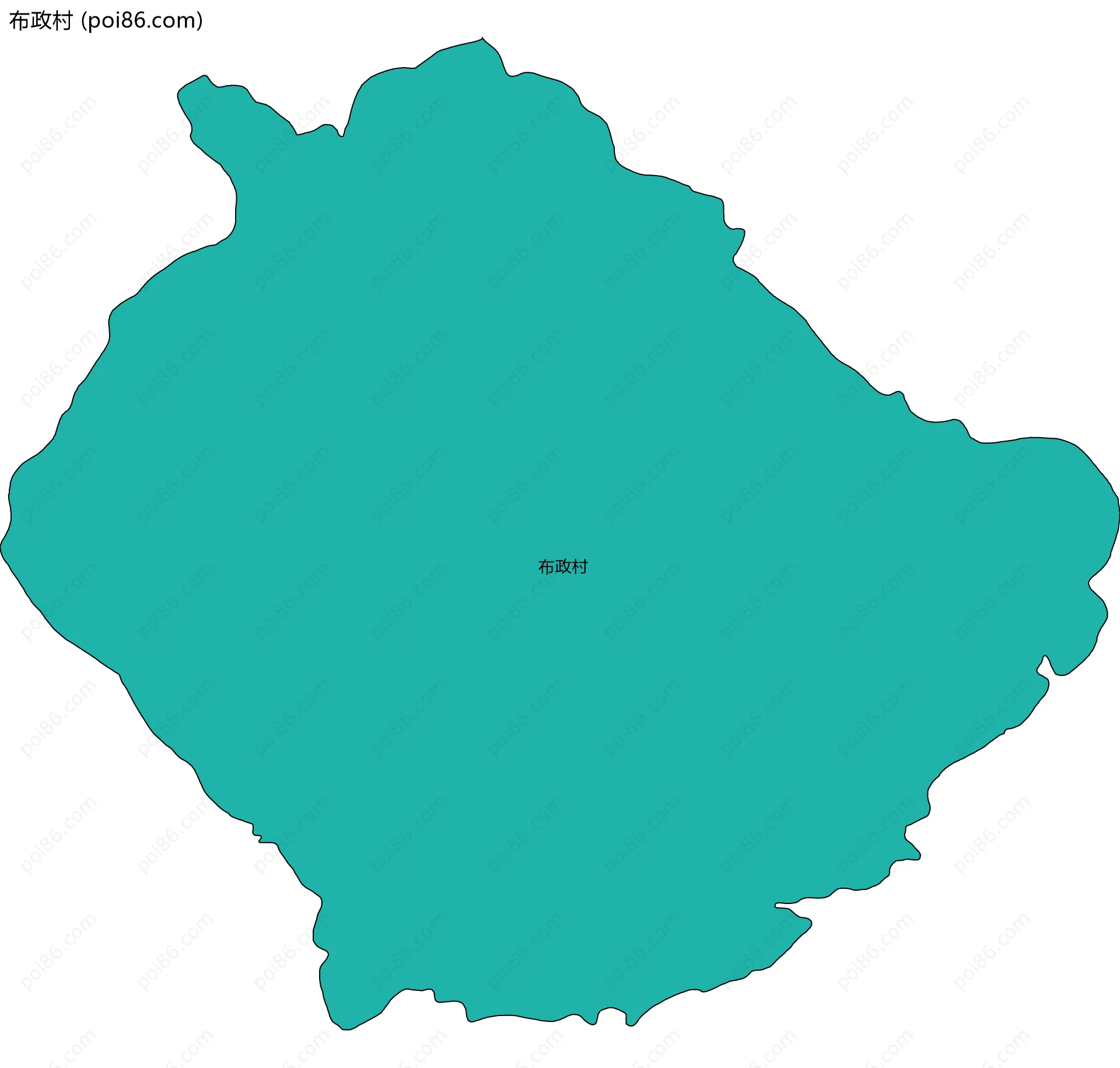 布政村边界地图