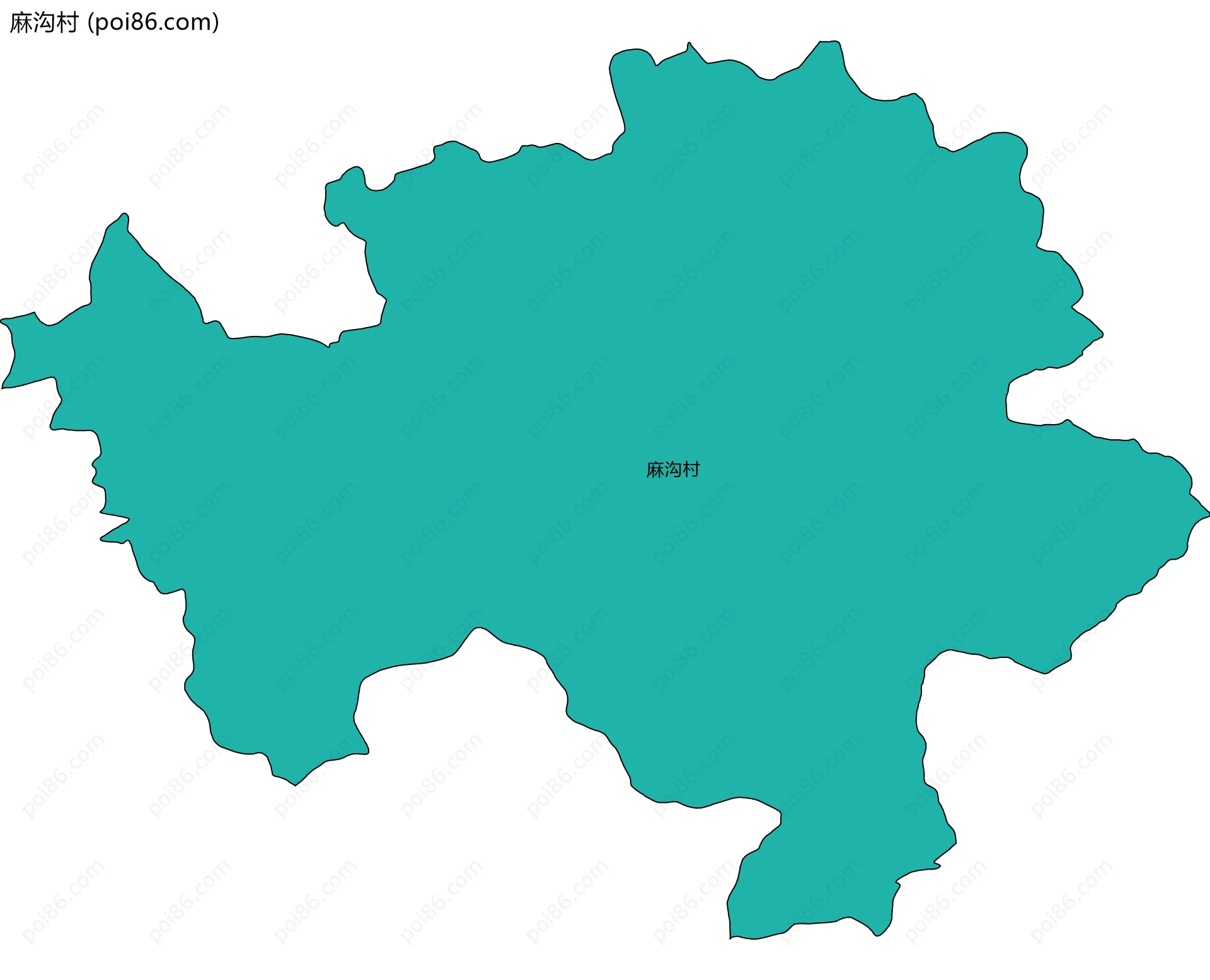 麻沟村边界地图